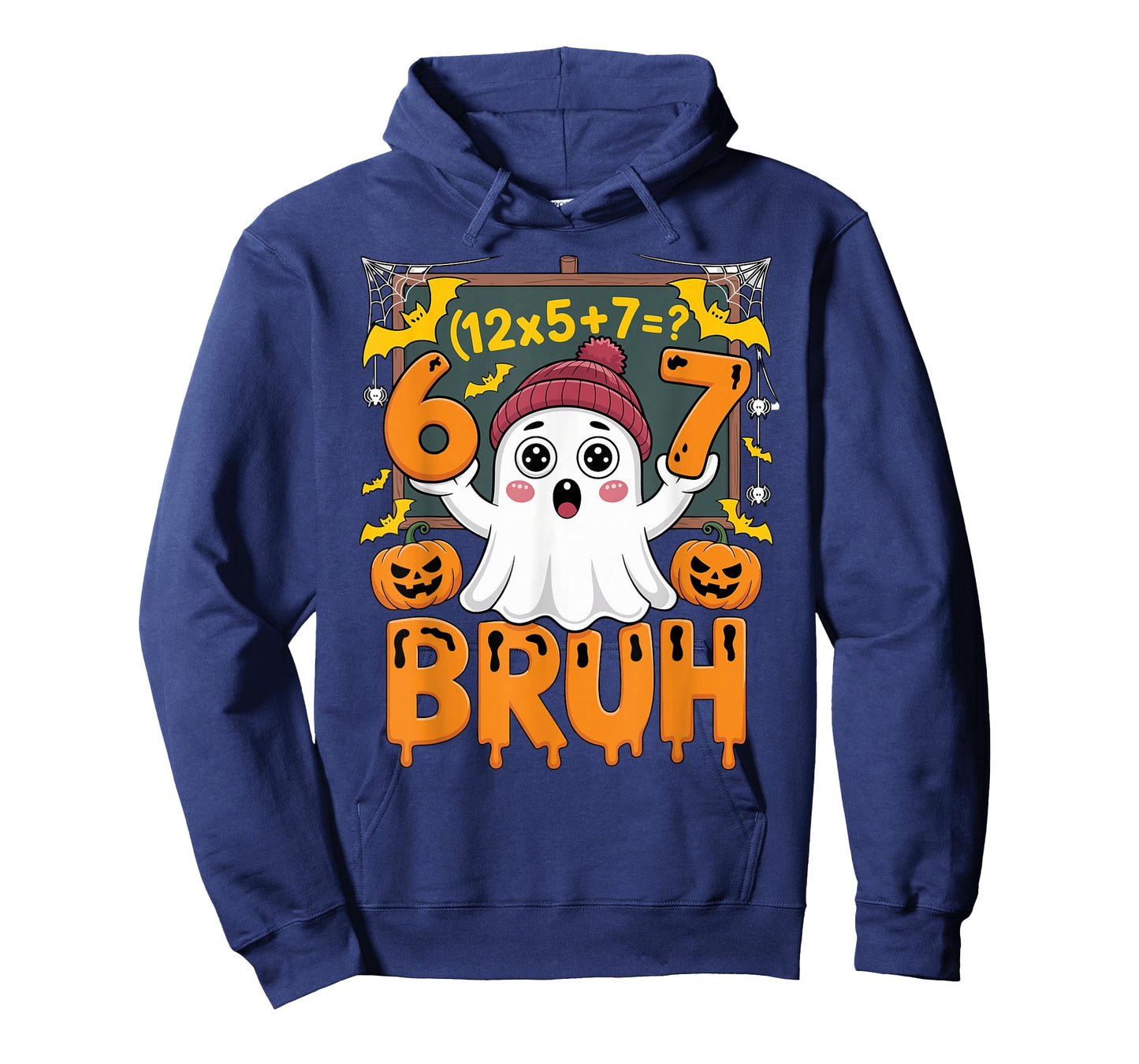 67 Teacher Halloween Ghost Six Seven Meme Math Humor Ghost T-Shirt