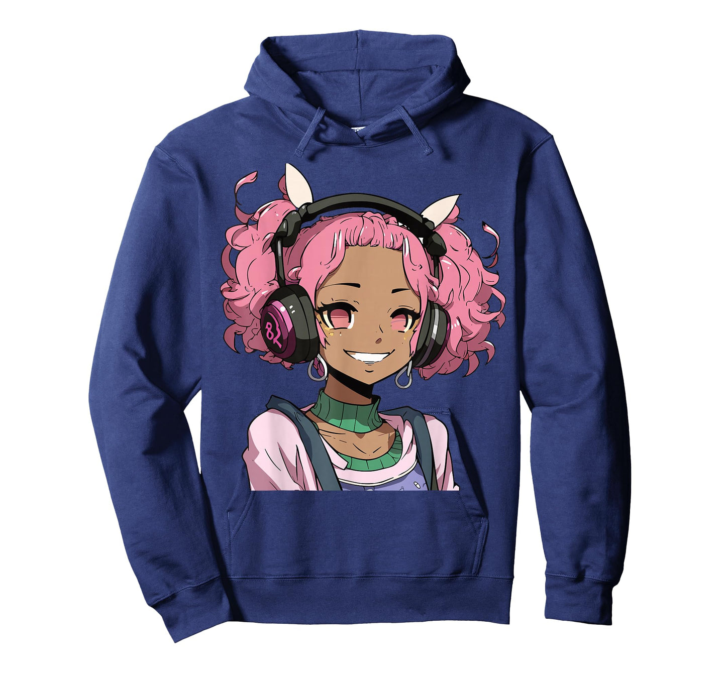 Anime and Music Black Girl Anime Merch Afro African American T-Shirt