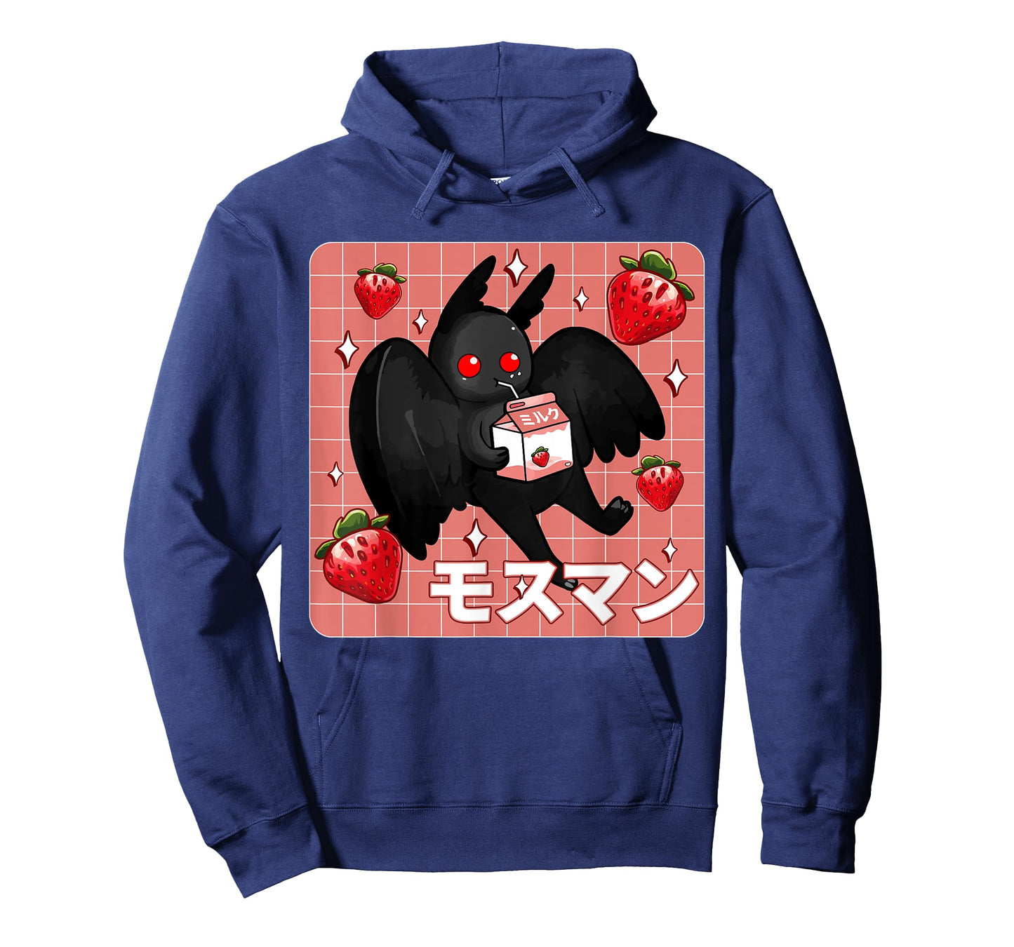 Cryptid Mothman Lover Kawaii Strawberry Milk Shake Carton T-Shirt