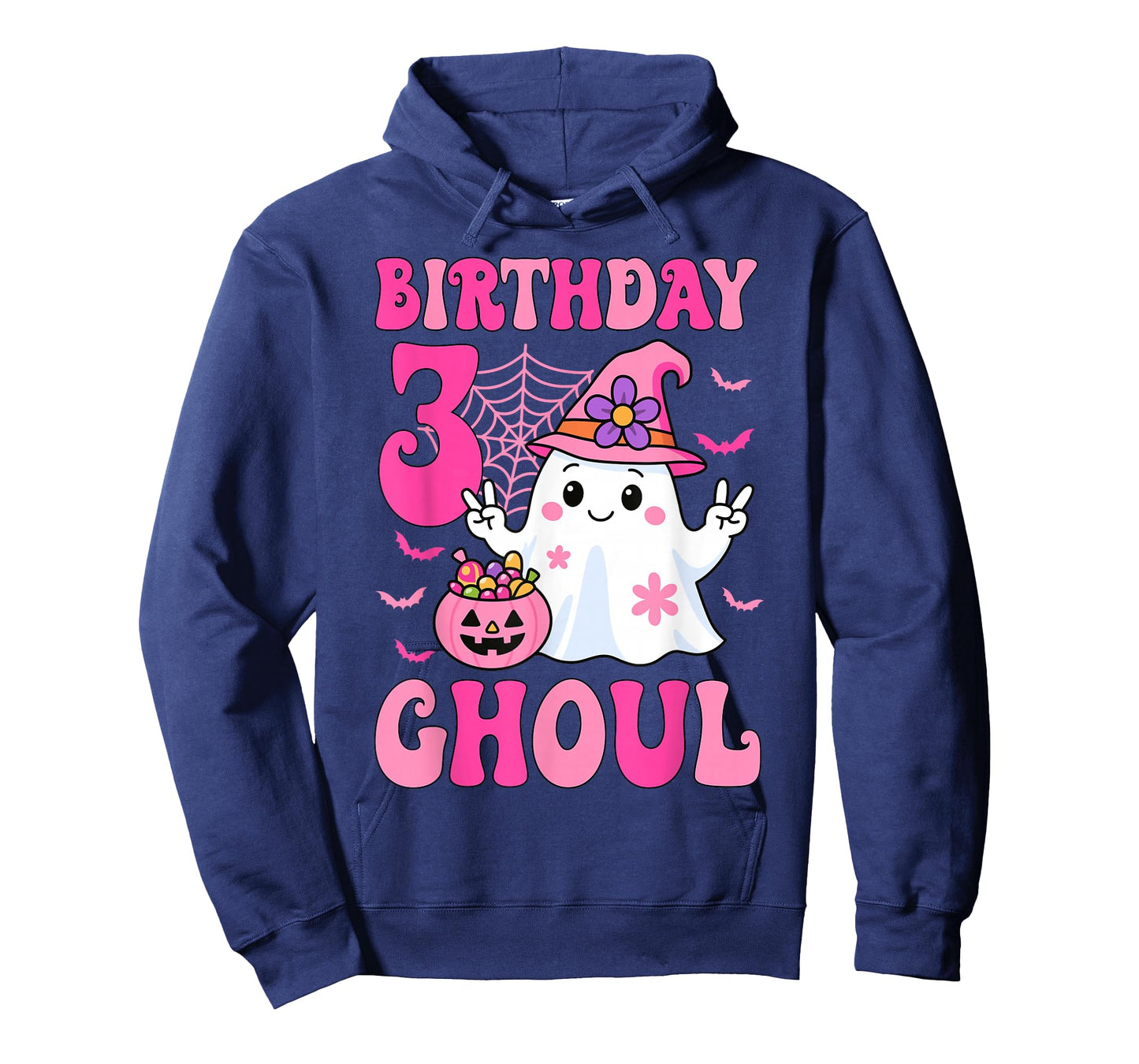 I'm 3 Years Old Girls Cute Ghost It's My 3rd Birthday Ghoul T-Shirt