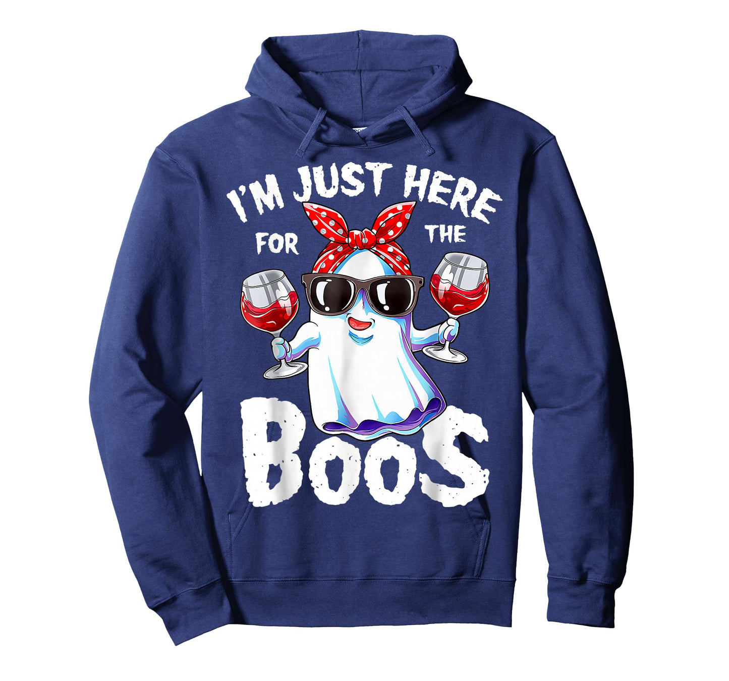 I'm Just Here for The Boos Halloween Women Ghost Cute Funny T-Shirt