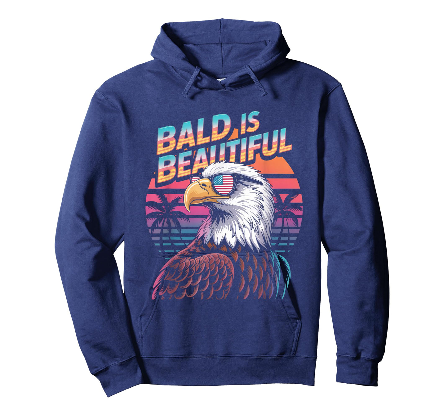 Bald Is Beautiful Eagle Funny 4th of July T-Shirt