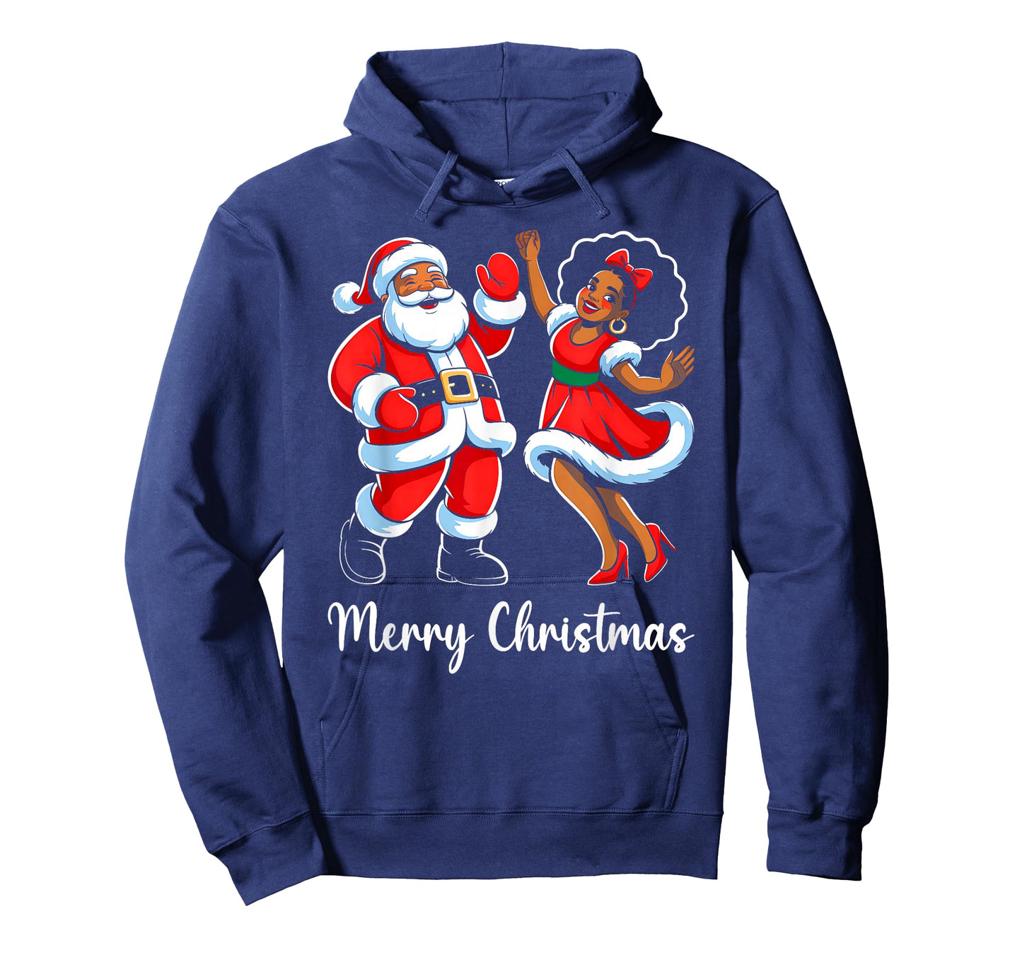 Merry Christmas African American Santa Claus Xmas Dance T-Shirt