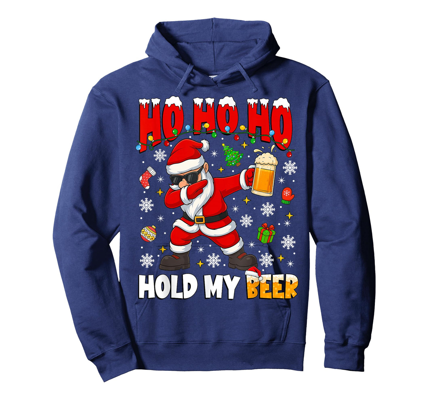 Ho Ho Hold My Drink Cool Dabbing Santa Christmas Xmas Men T-Shirt