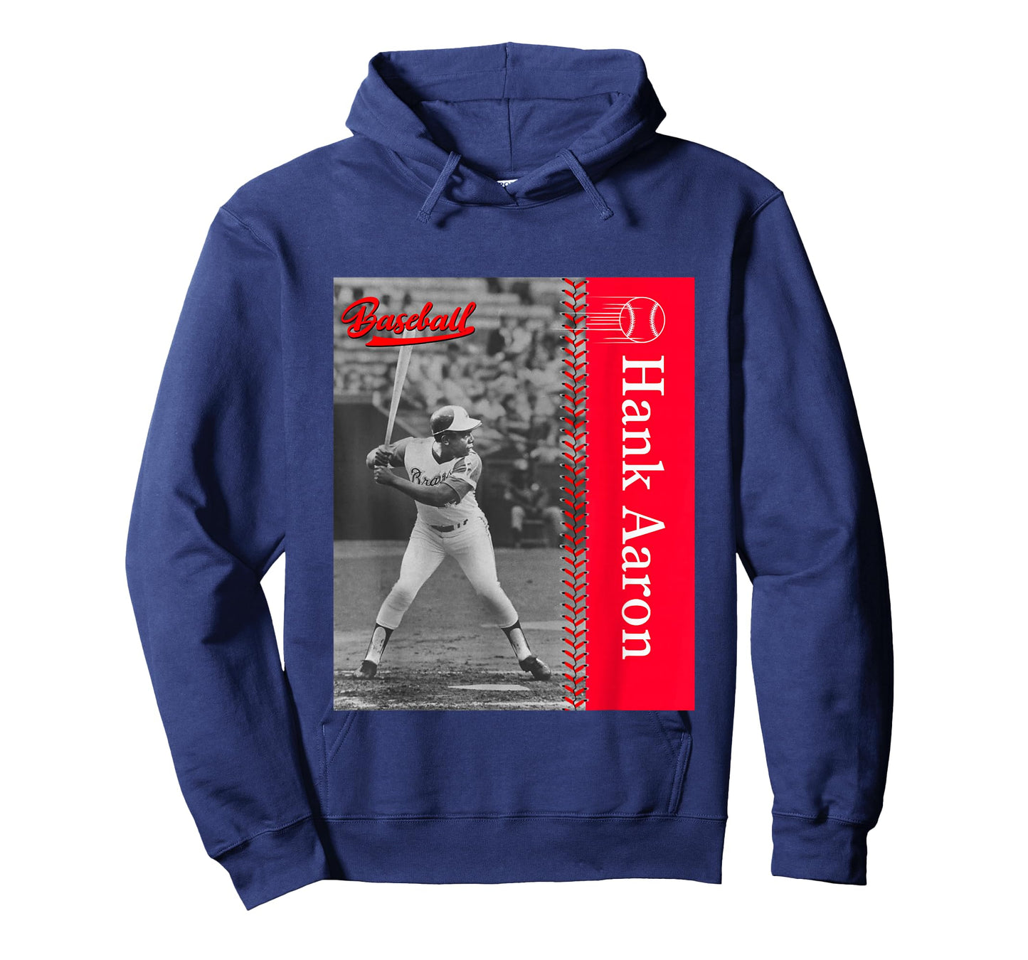 Hank Aaron_Baseball_001 T-Shirt, Small, Black