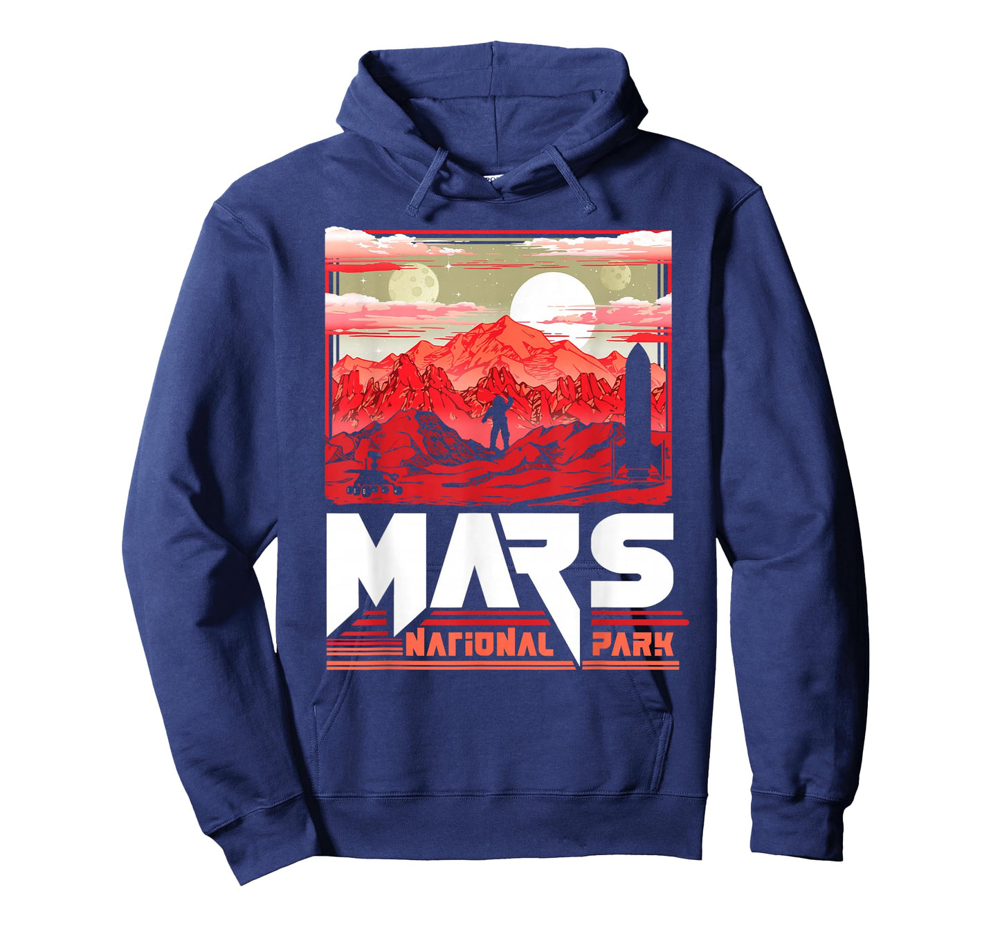 Mars National Park Vintage Sci-Fi Martian Exploration Space T-Shirt