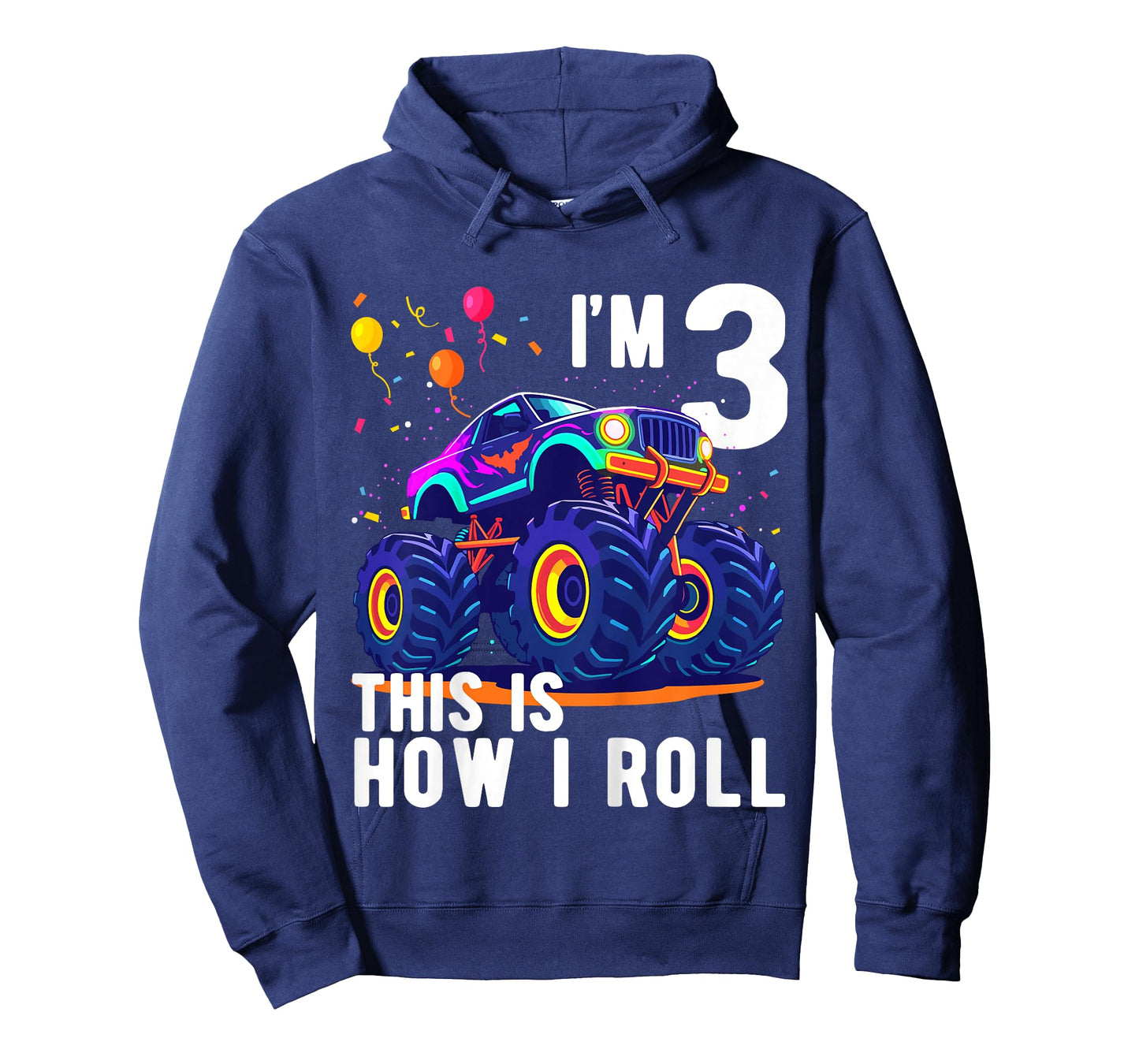 Kids Birthday Monster Truck 3 Year Old Boy 3rd Birthday Party T-Shirt