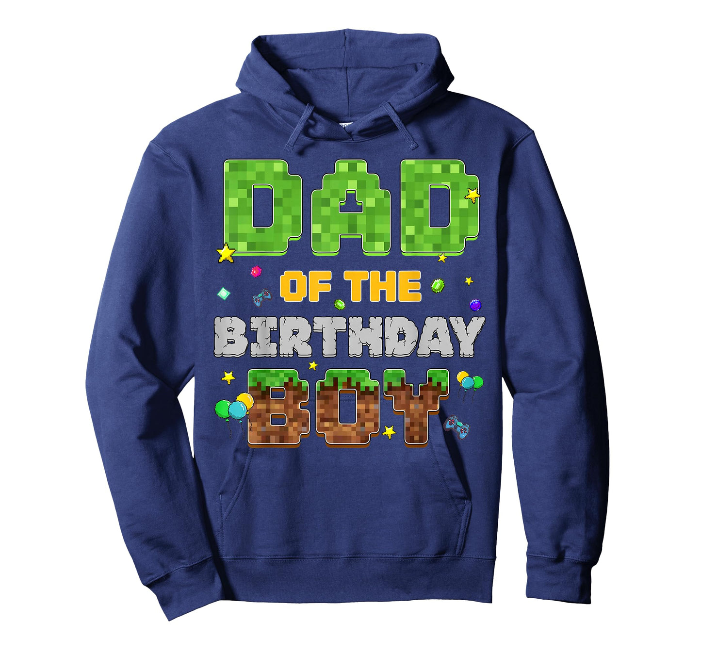 Dad Of The Birthday Boy Pixel Gamer Party Matching Family T-Shirt