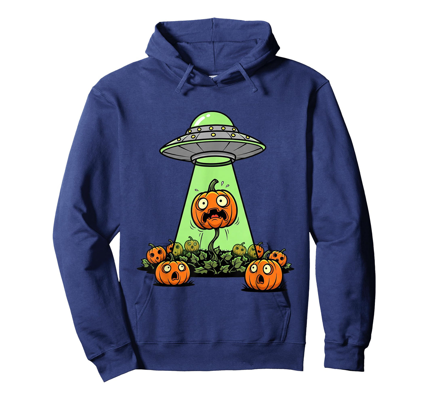 Alien Abduction Funny Pumpkin Halloween Light UFO Tee Jack O T-Shirt