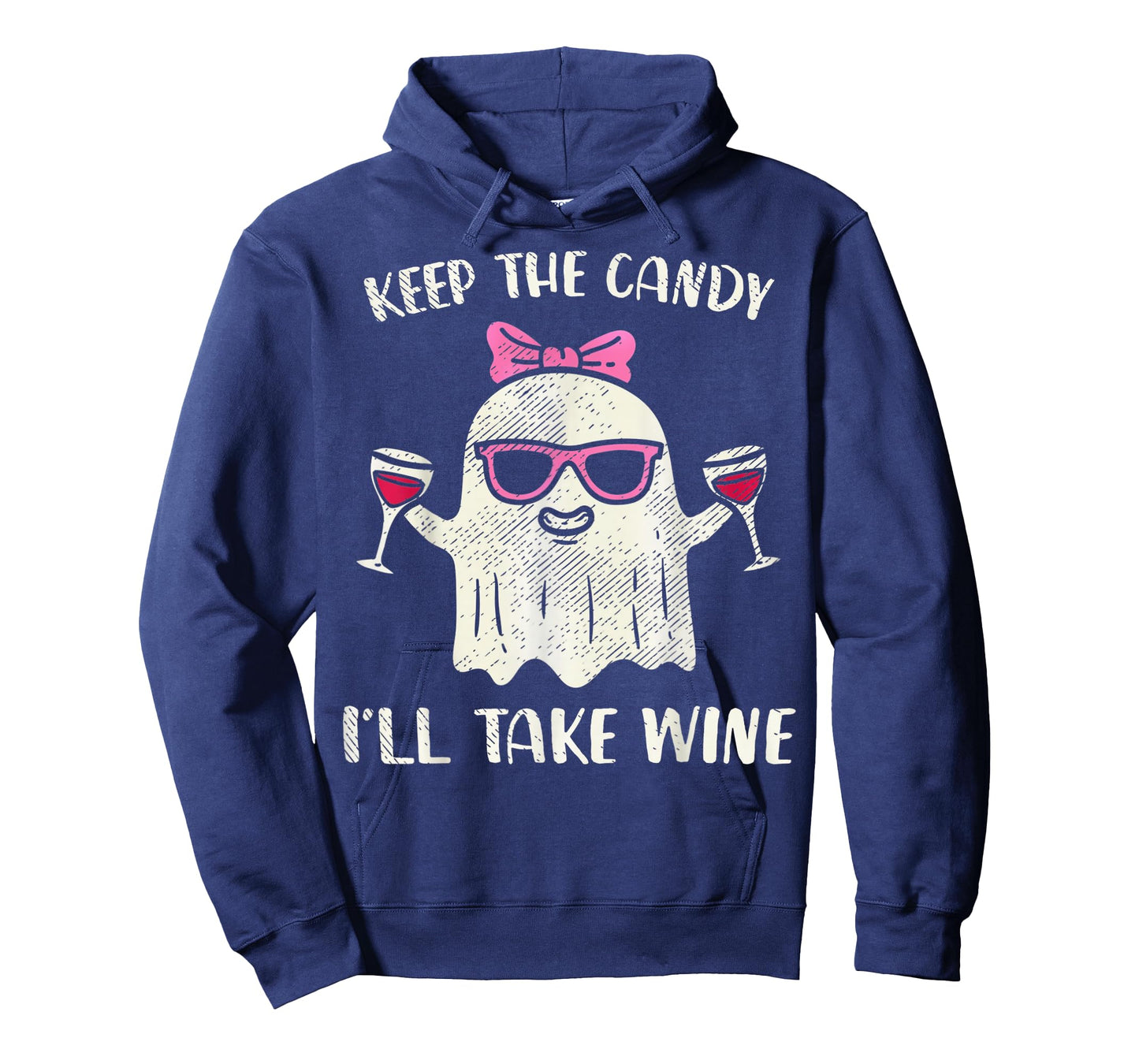 Keep The Candy I'll Take Wine Funny Halloween Girl Ghost T-Shirt