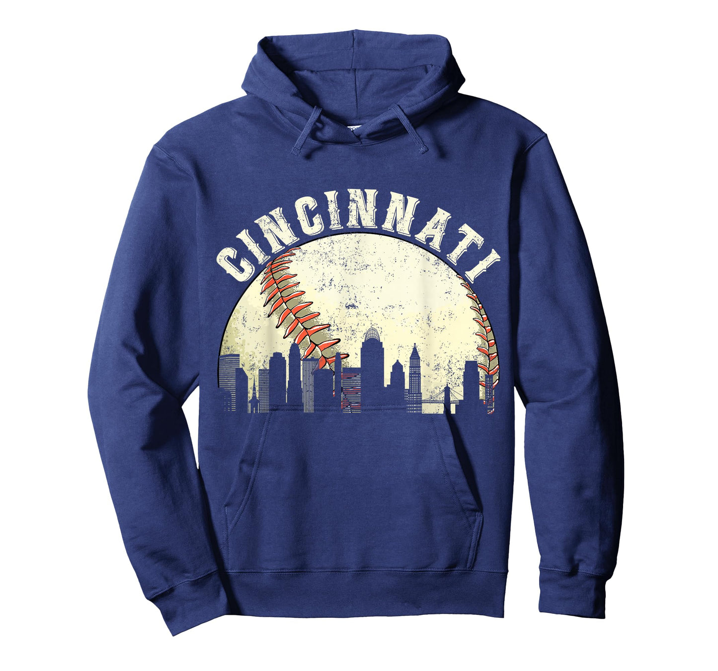 Cincinnati Vintage Baseball Tee Distressed Gameday Retro T-Shirt