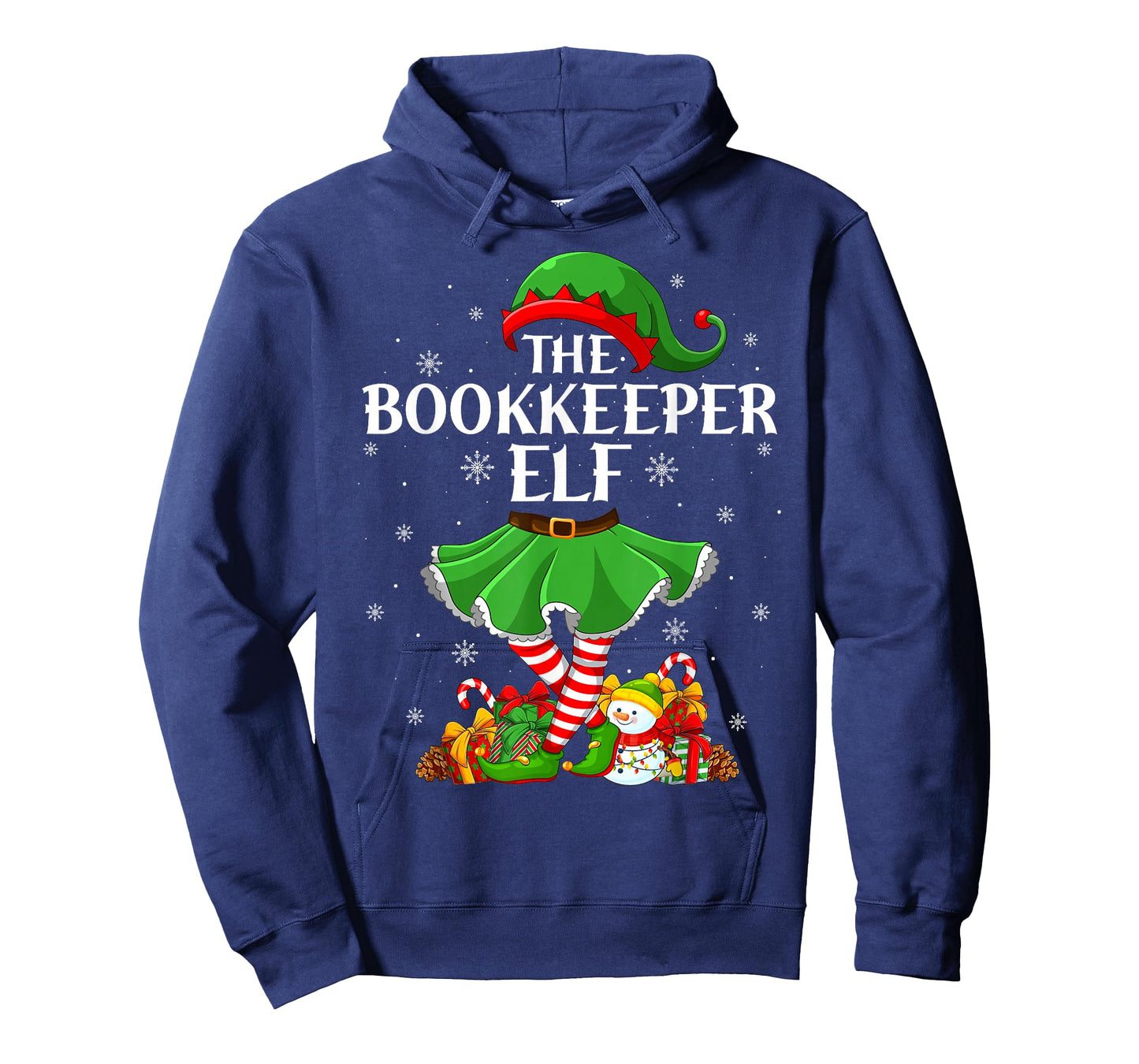 Bookkeeper Elf Christmas Family Elf Squad Xmas Girls Women T-Shirt