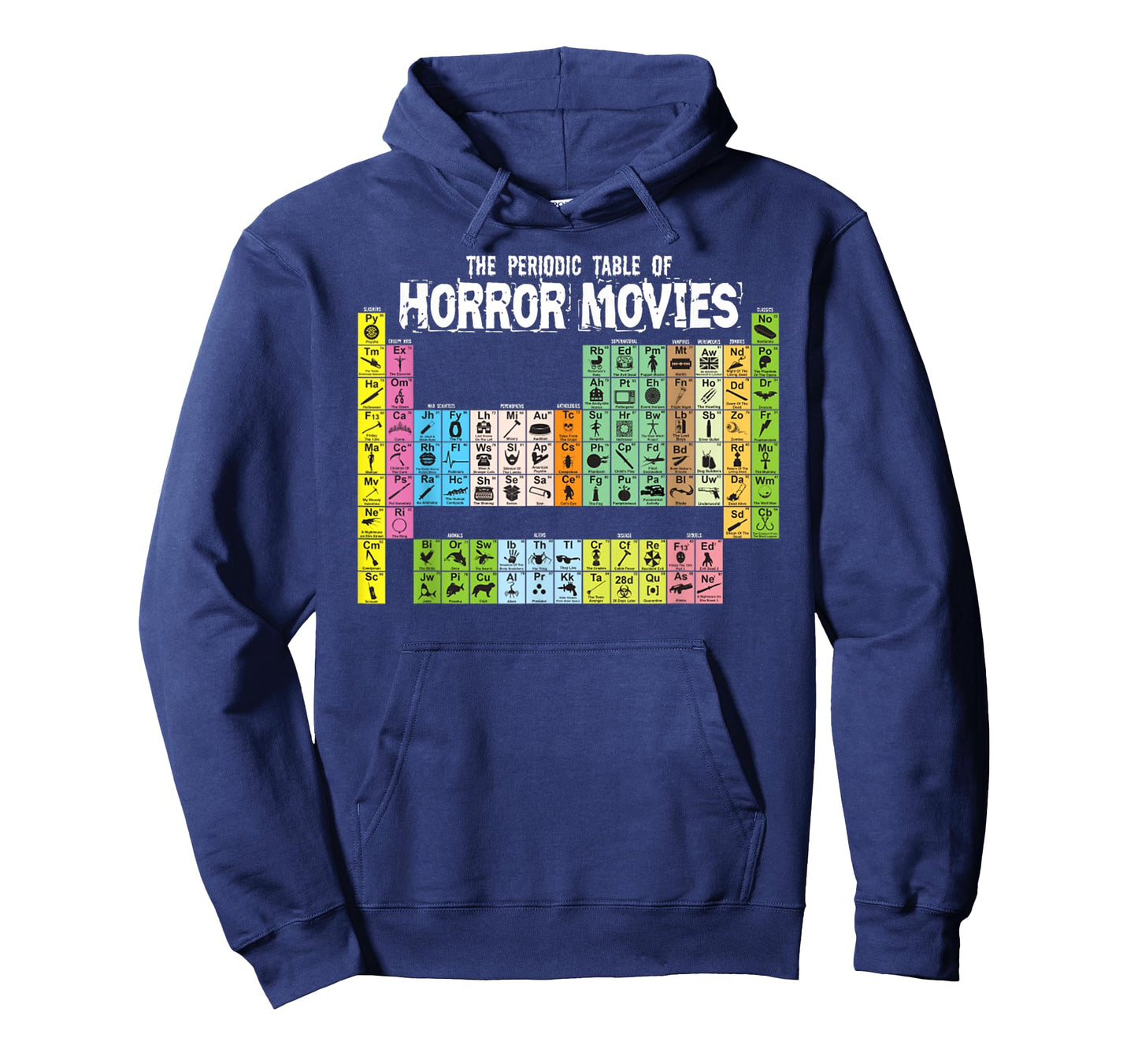 The Periodic Table Of Horror Movies Chemistry Science Lover T-Shirt
