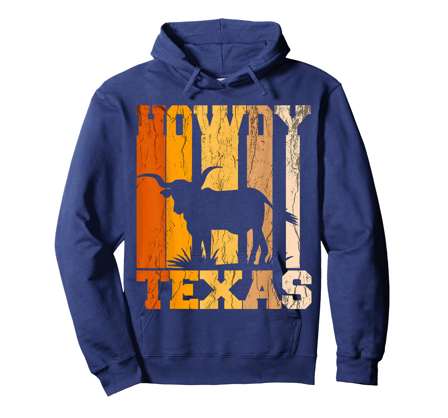 Howdy from Texas with Longhorn - Distressed Western T-Shirt