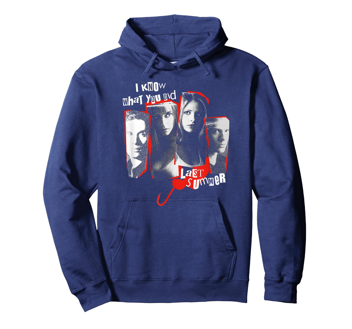 IKWYDLS Ripped Up Character Collage Retro Horror Movie T-Shirt