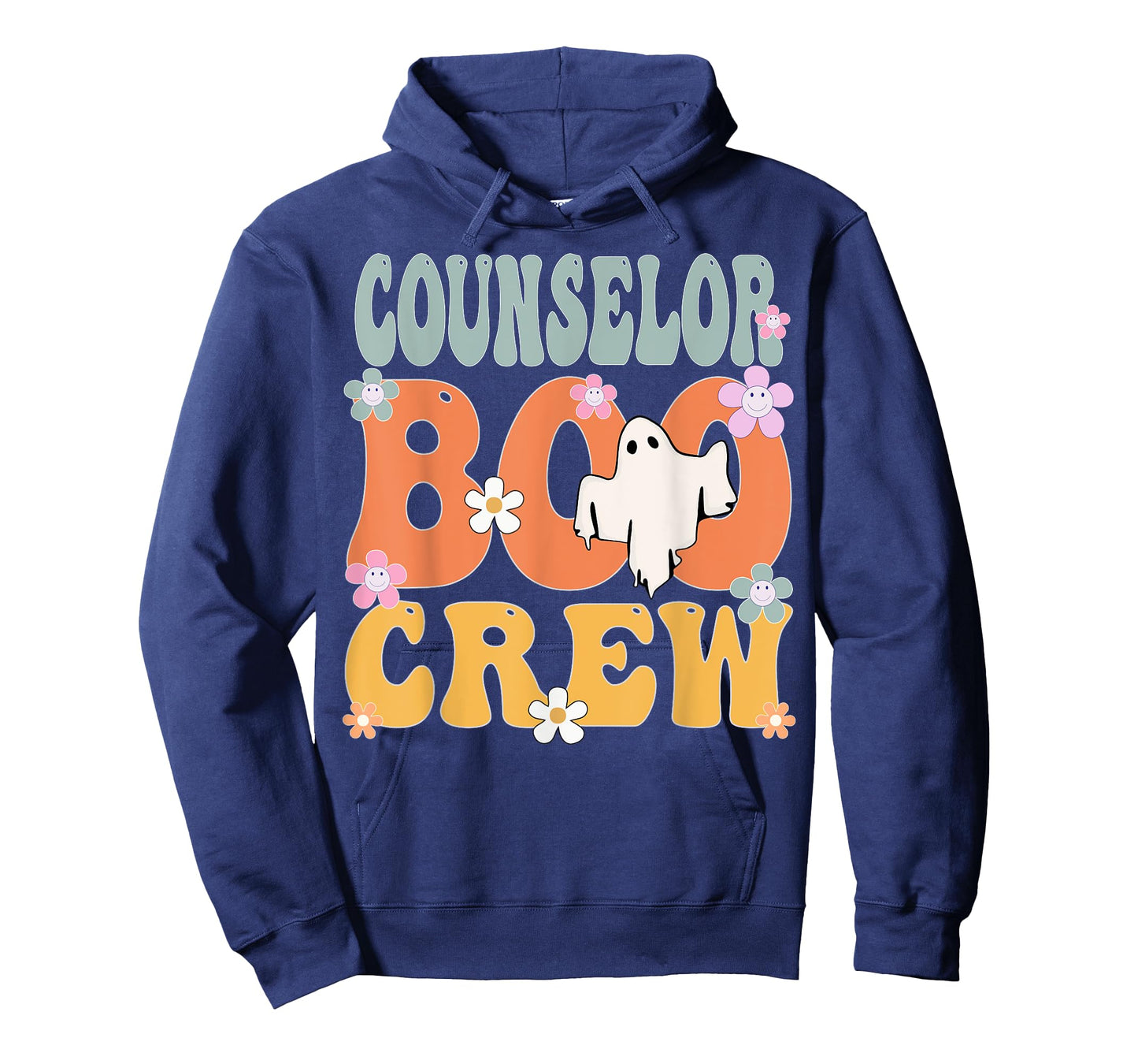 Counselor Boo Crew Ghost Retro Groovy Halloween For Women T-Shirt