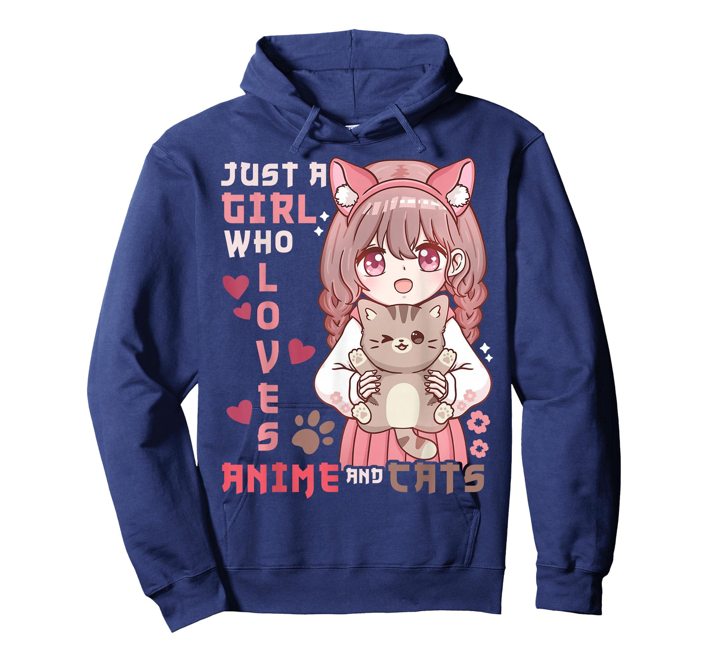 Anime Cat Girl Just a Girl Who Loves Anime and Cats T-Shirt