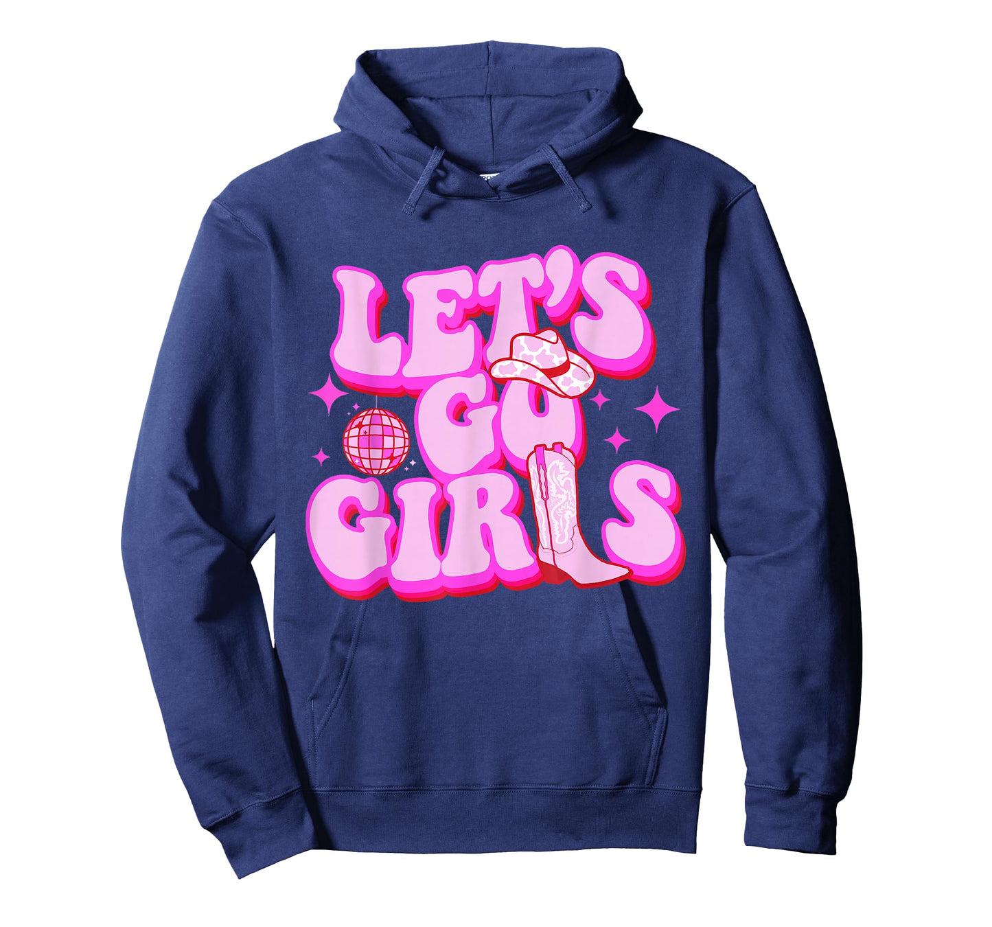 Let's Go Girls Cowgirls Leopard Hat Boots Western Country T-Shirt