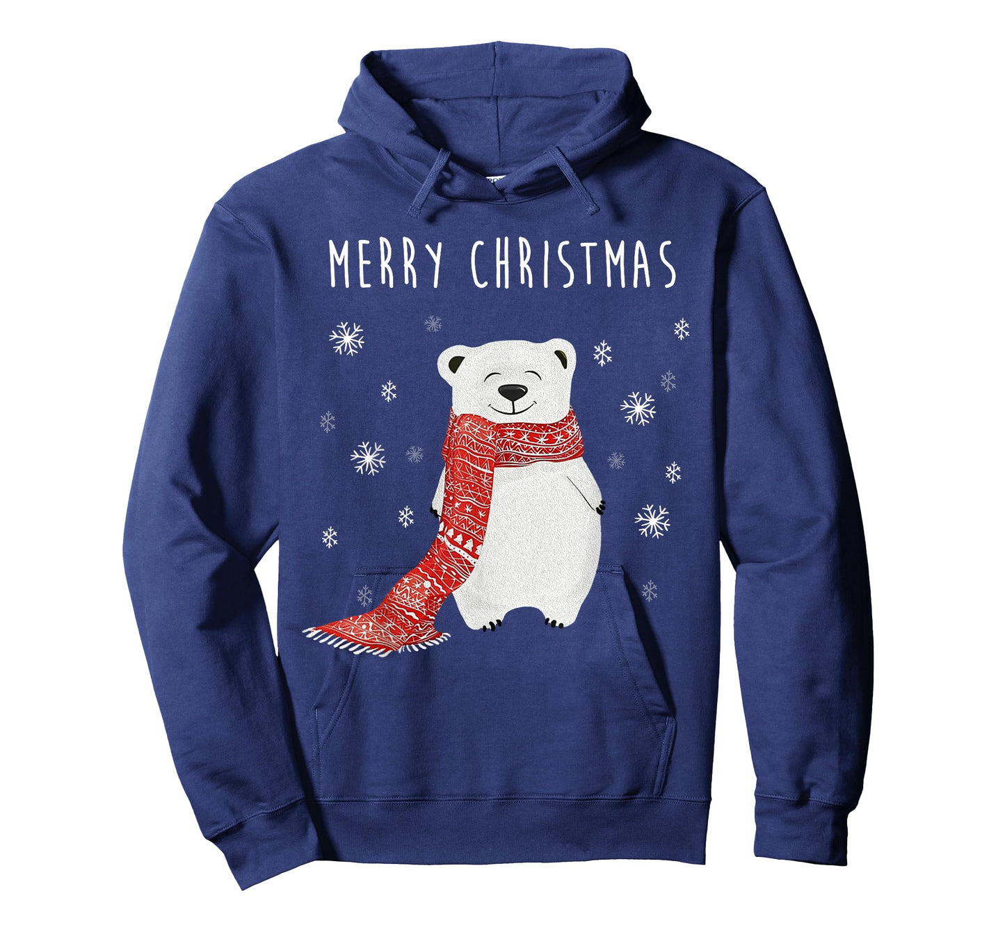 Cute Polar Bear Scarf Merry Christmas Xmas Holidays Gift Tee T-Shirt