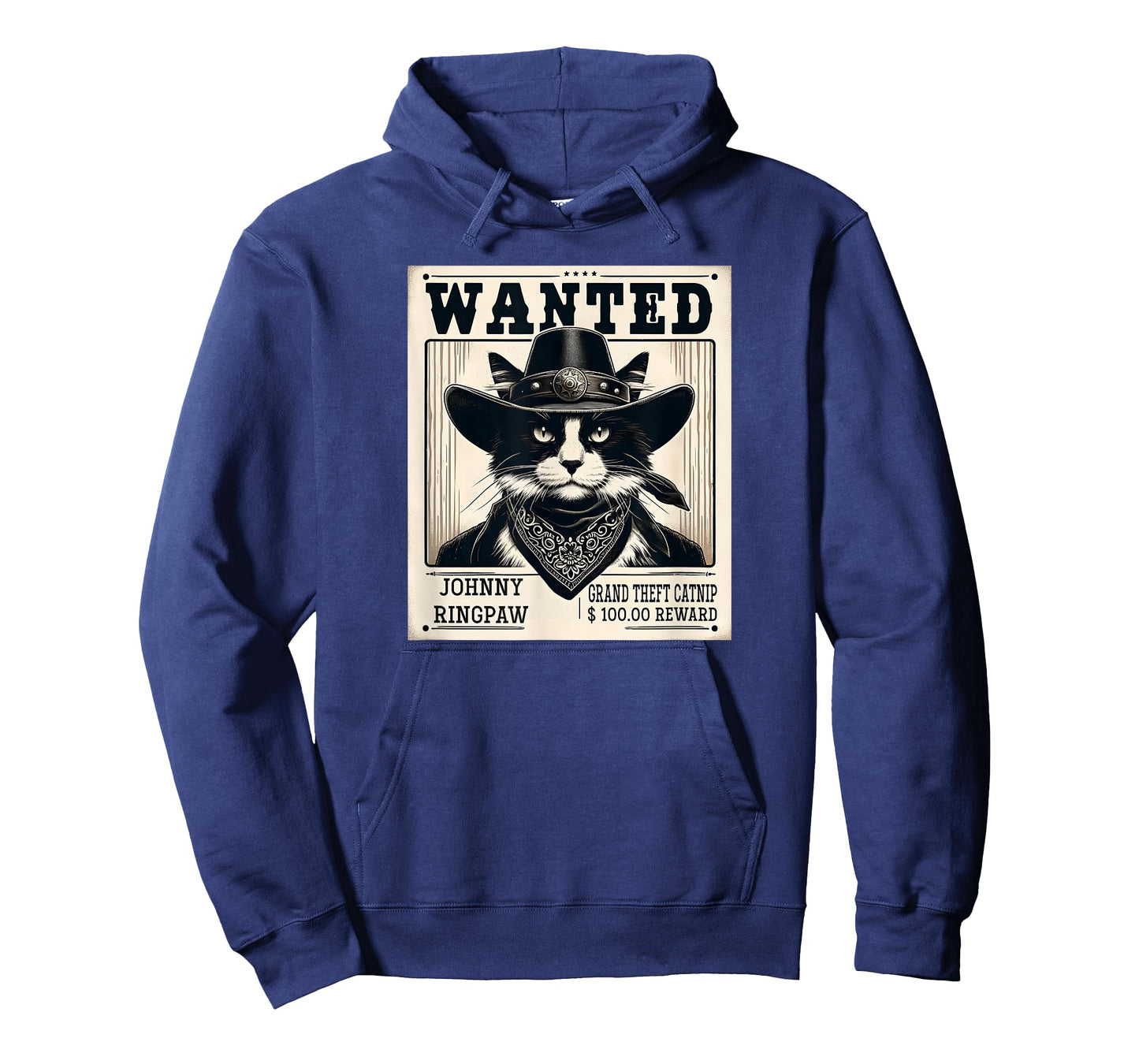 Western Cat Cowboy Mugshot Wanted T-Shirt