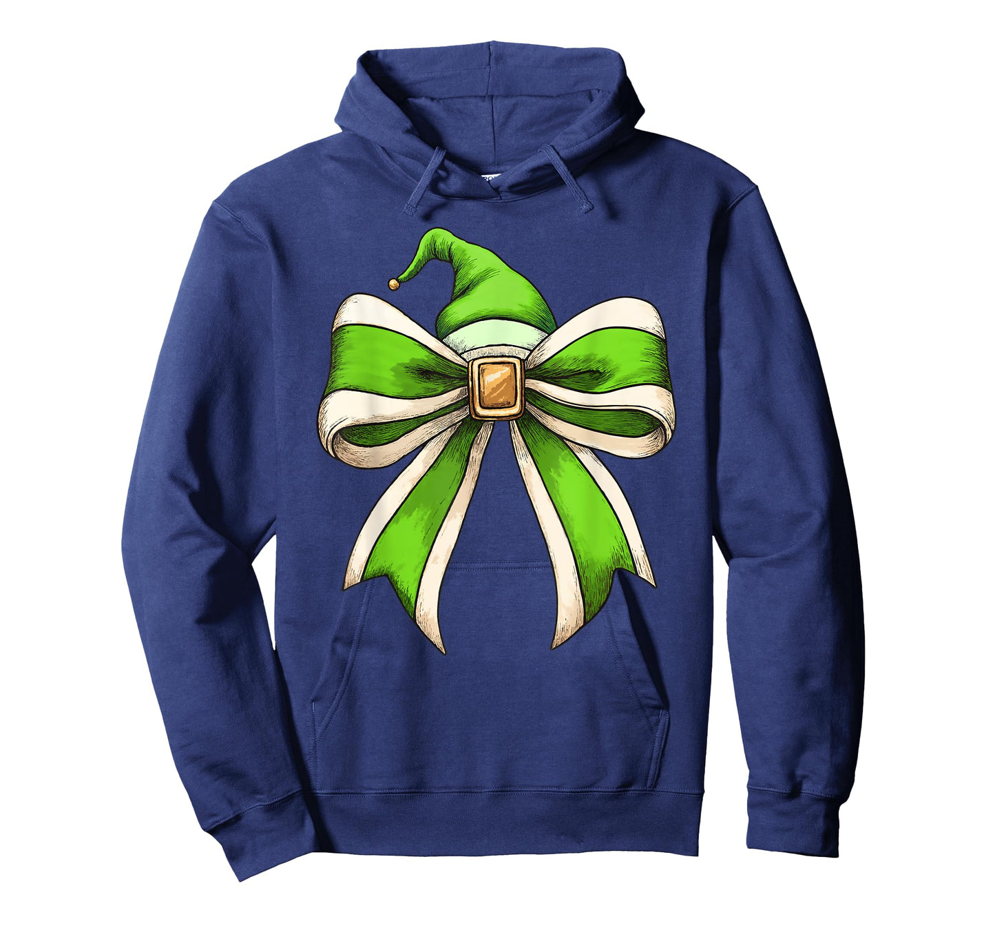 Coquette Christmas Bow Girls Women Holiday Ribbon Green Elf T-Shirt