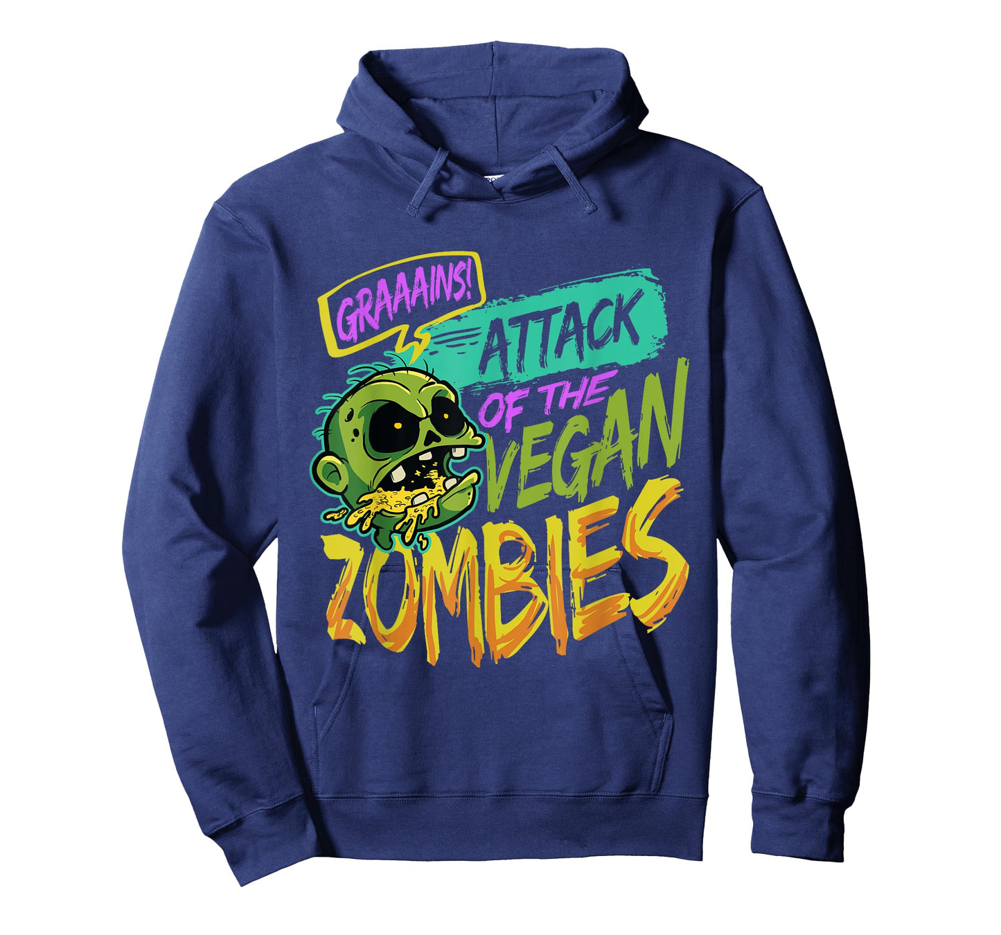 Attack Of The Vegan Zombies Vegetarian Halloween T-Shirt