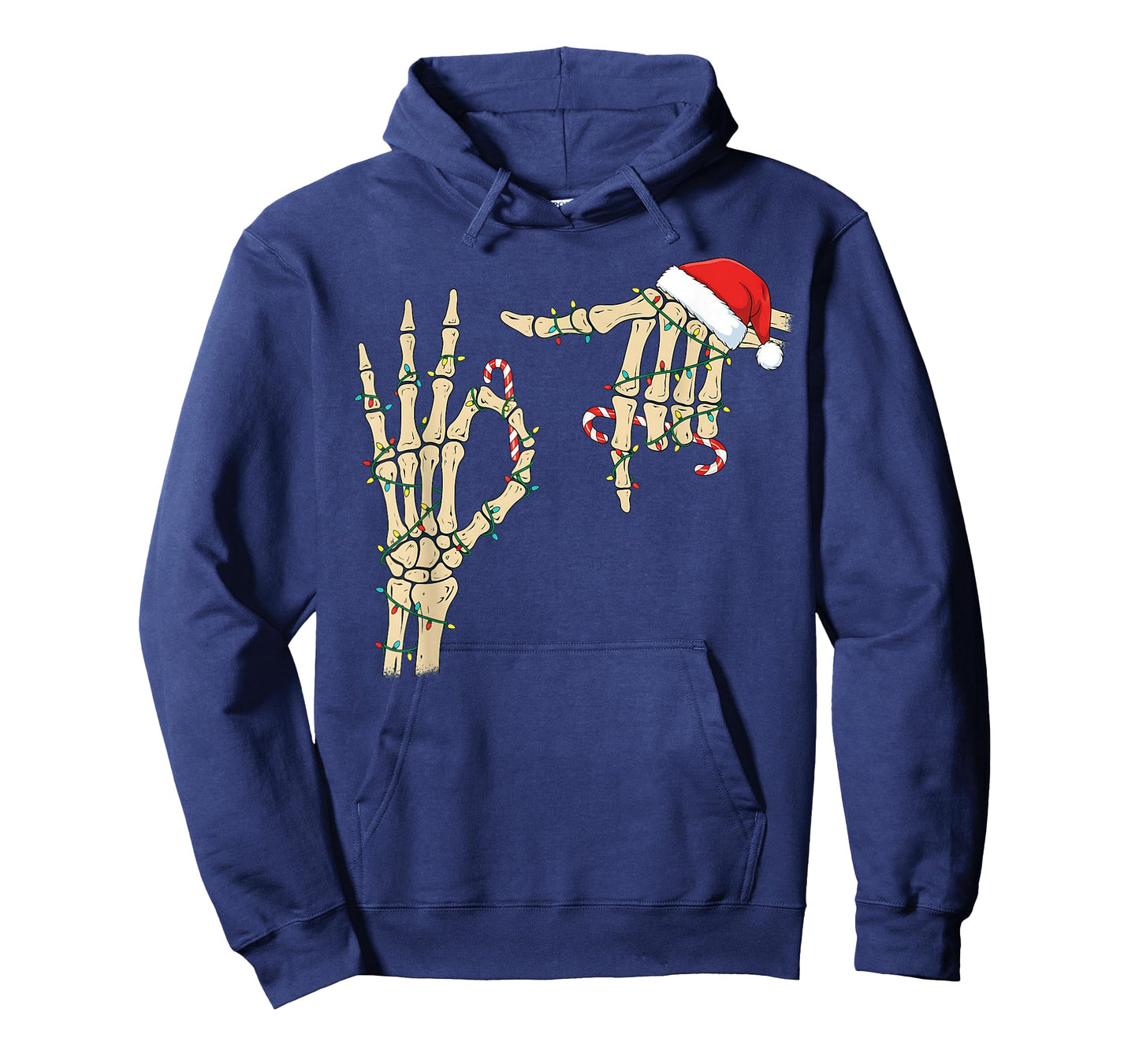 67 Six Seven Meme Skeleton Hand Christmas Santa Hat T-Shirt
