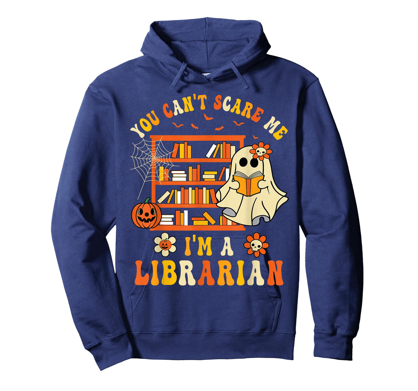 You Can't Scare Me I'm a School Librarian Ghost Halloween T-Shirt