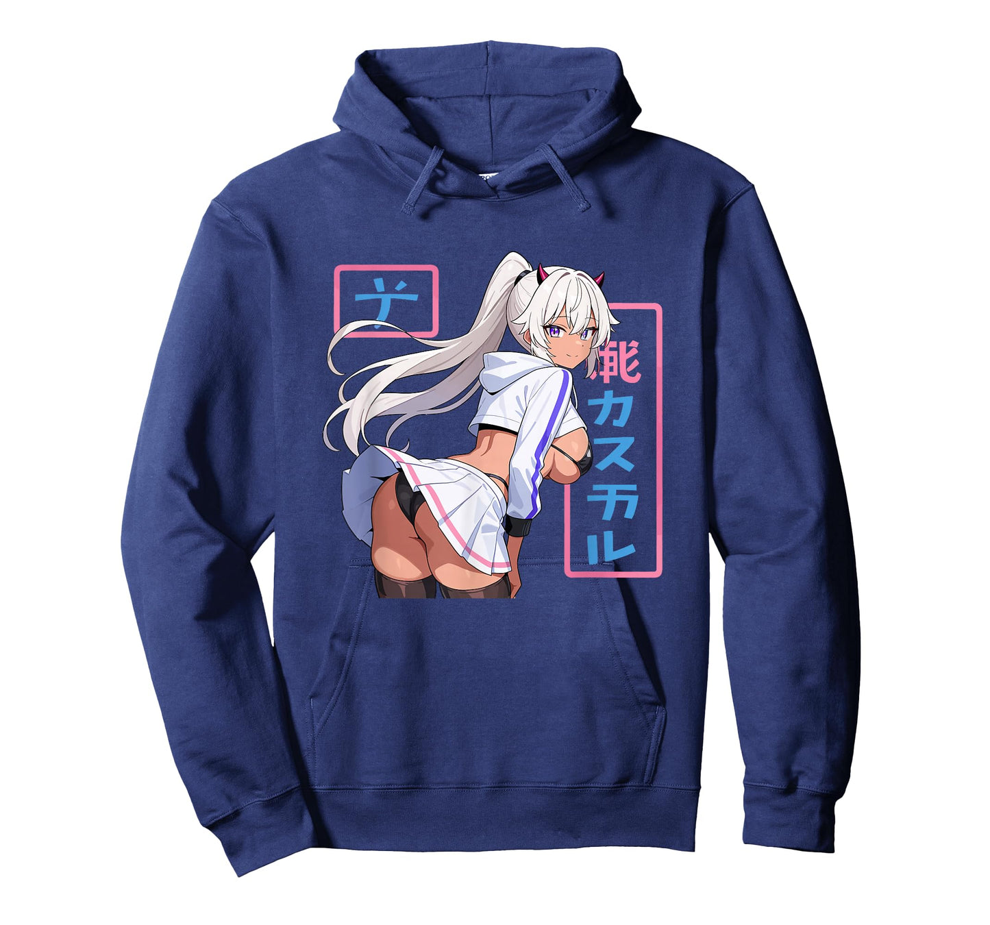 Waifu Sexy Anime Girl Horns Mini Skirt Japanese Manga Style T-Shirt