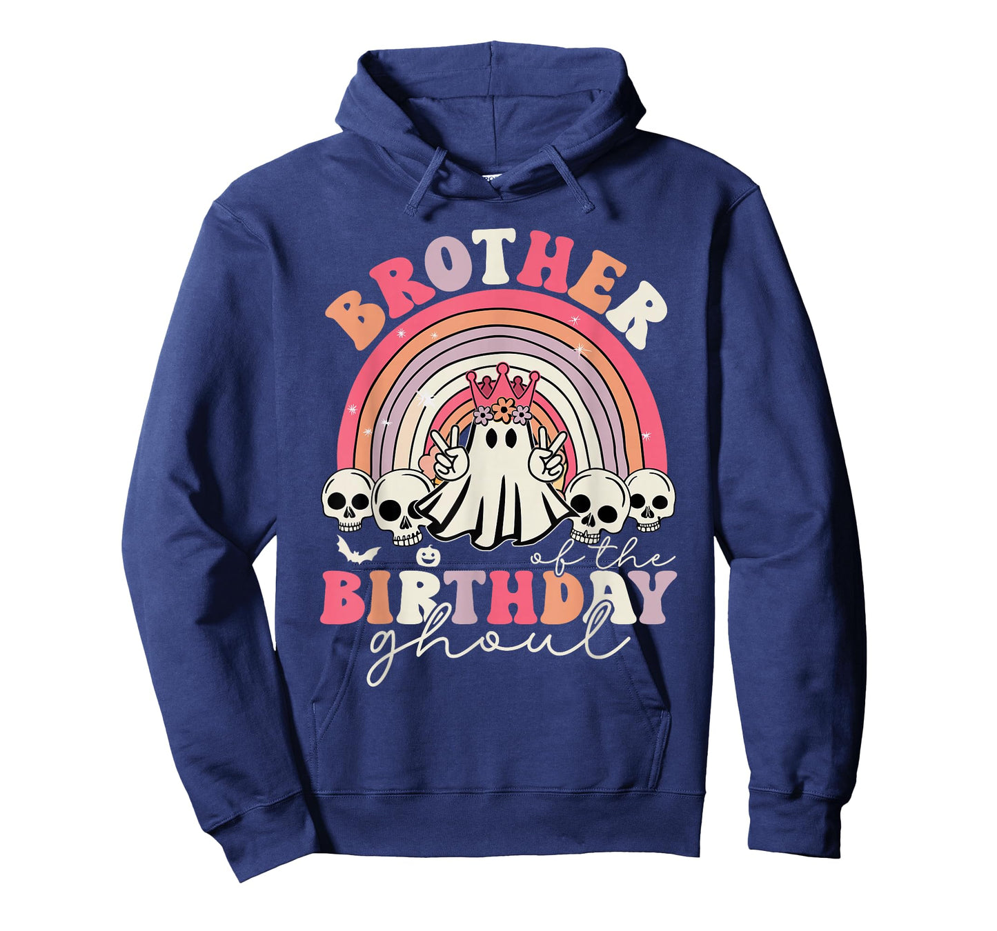 Brother Of The Birthday Ghoul Rainbow Ghost Halloween Bday T-Shirt