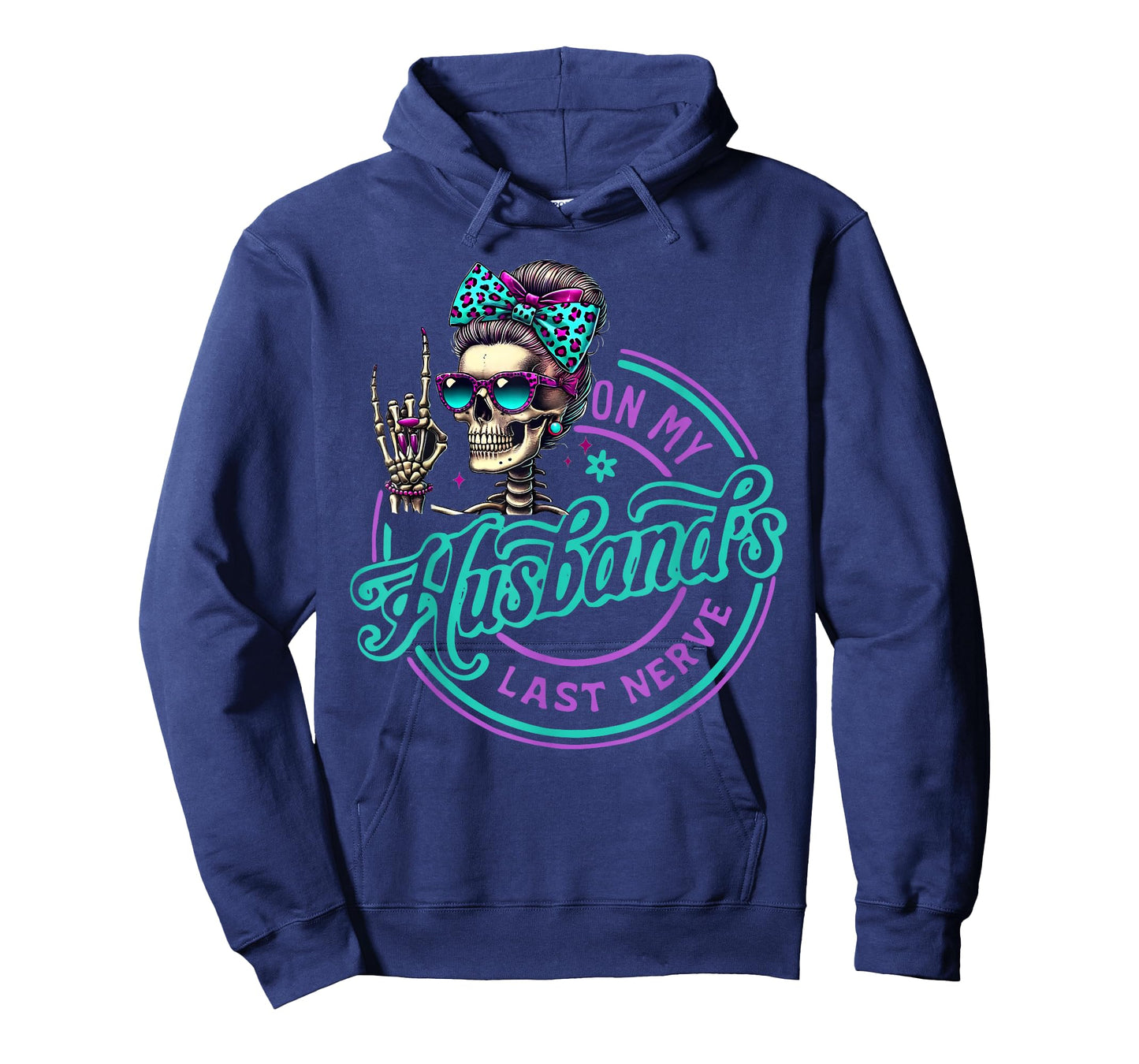 Sassy Skeleton On My Husband's Last Nerve Halloween Wife T-Shirt