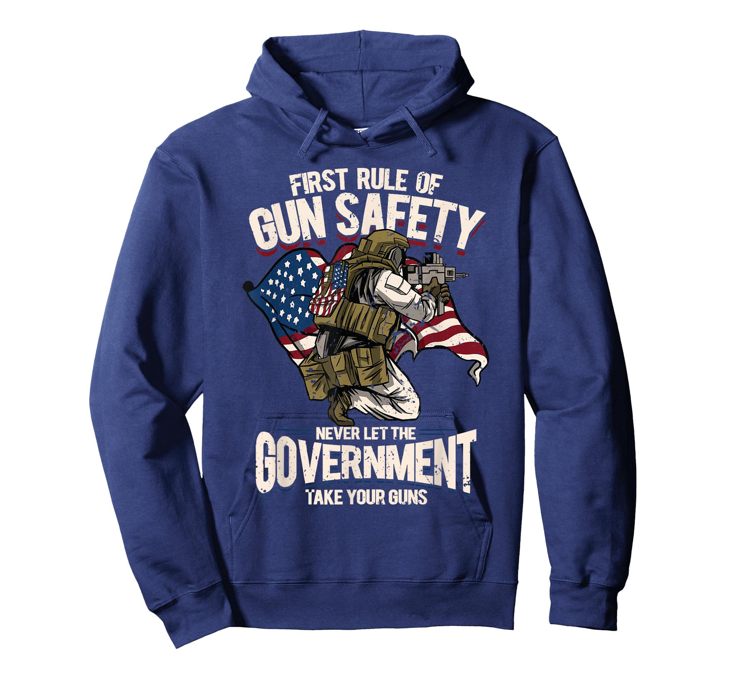 First Rule Of Gun Safety, US Flag For A Patriotic Gun Lover T-Shirt