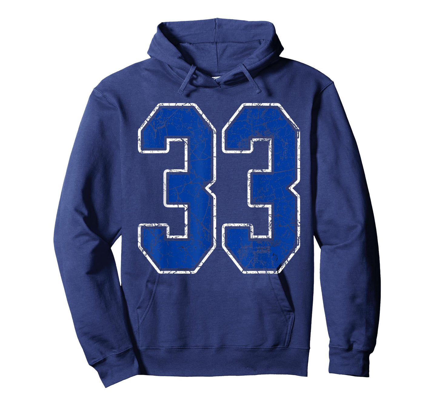 Royal Blue and White Number 33 Jersey Player Uniform #33 Fan T-Shirt