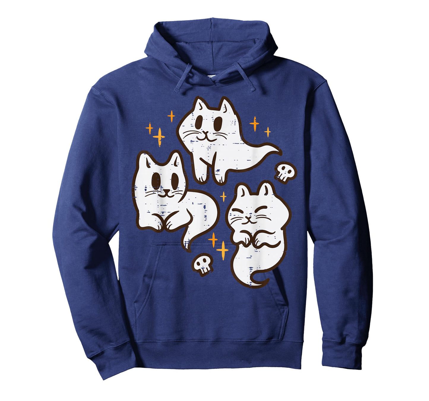 Spooky Cat Ghosts Retro Vintage Halloween Women Girls T-Shirt