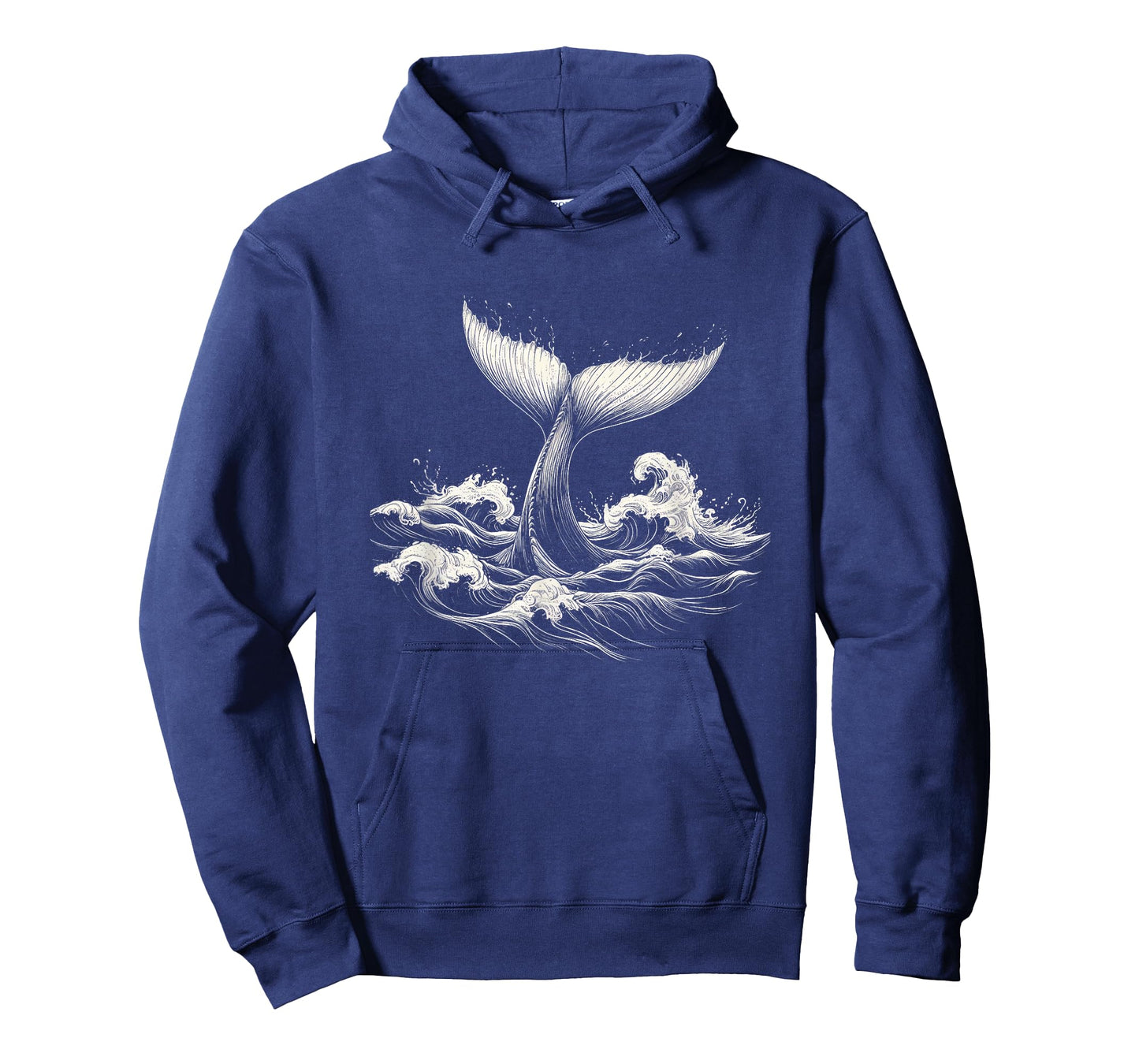 Whale Tail in Wave Graphic Design T-Shirt