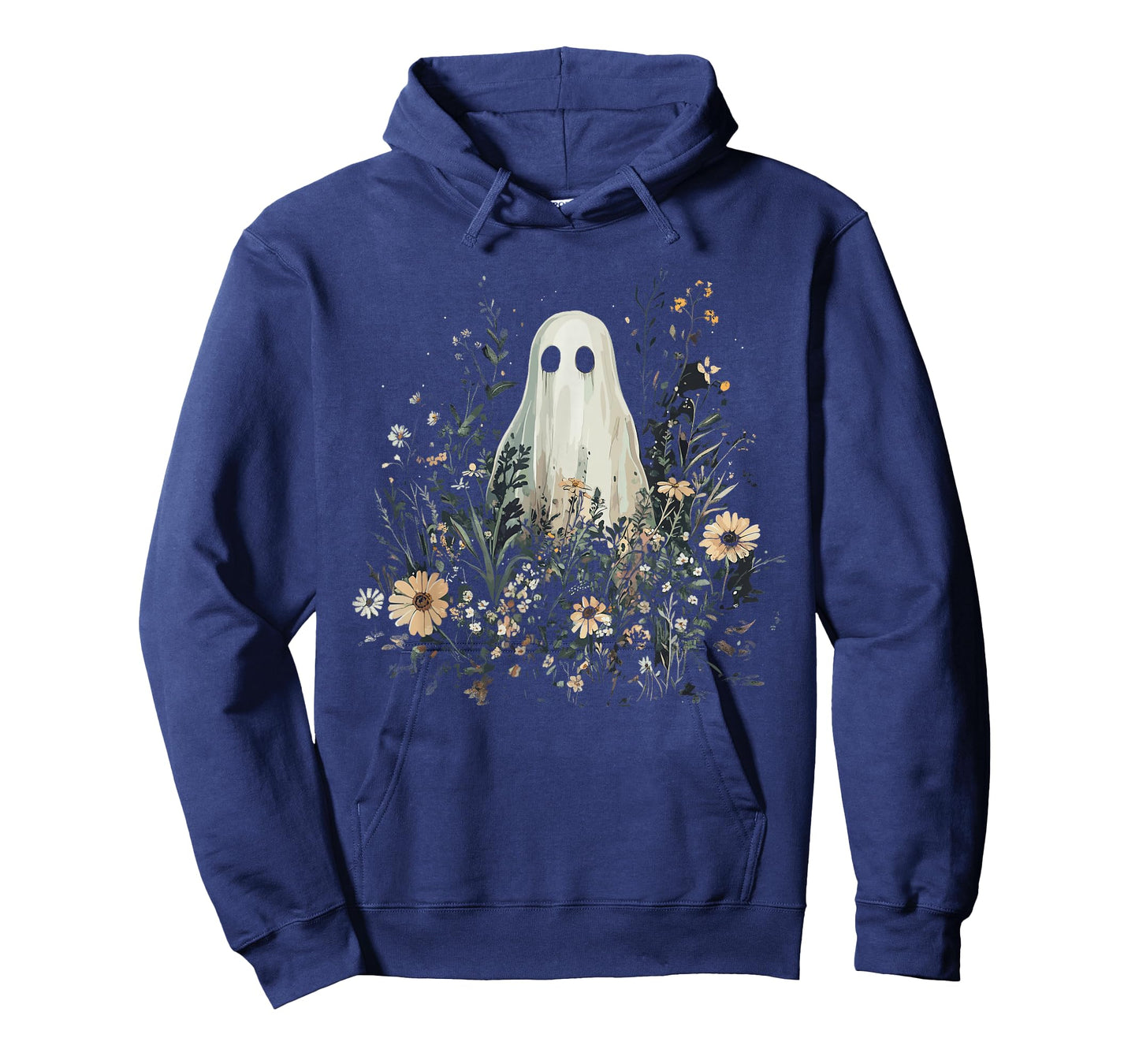 Vintage Floral Ghost Halloween Ghost in the Forest Gothic T-Shirt
