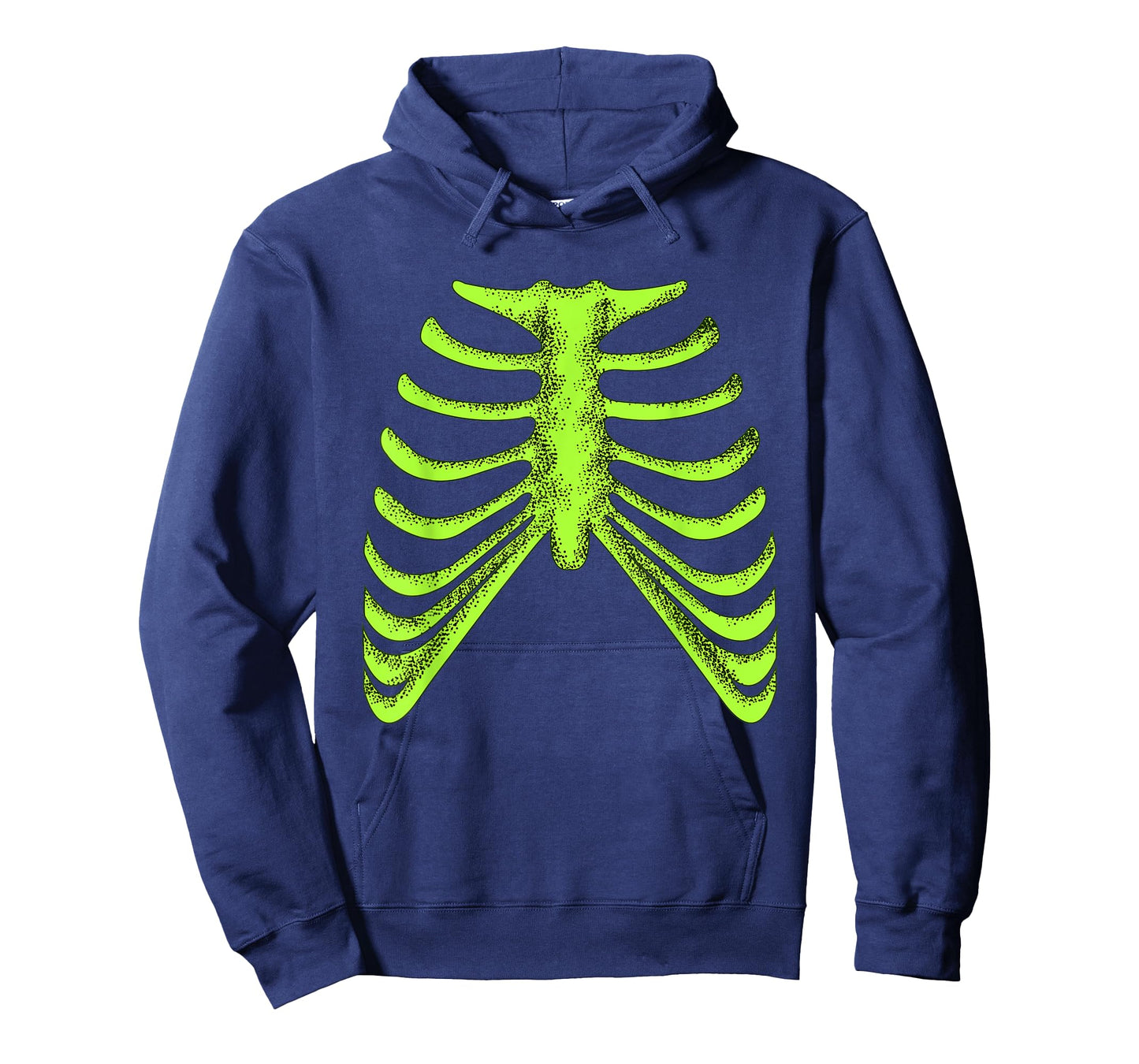 Green Ribcage Skeleton Green Color Graphic T-Shirt