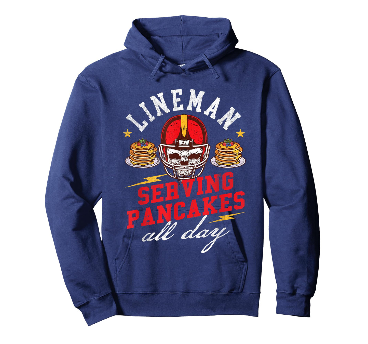 Lineman Serving Pancakes All Day - Football Player Sports T-Shirt