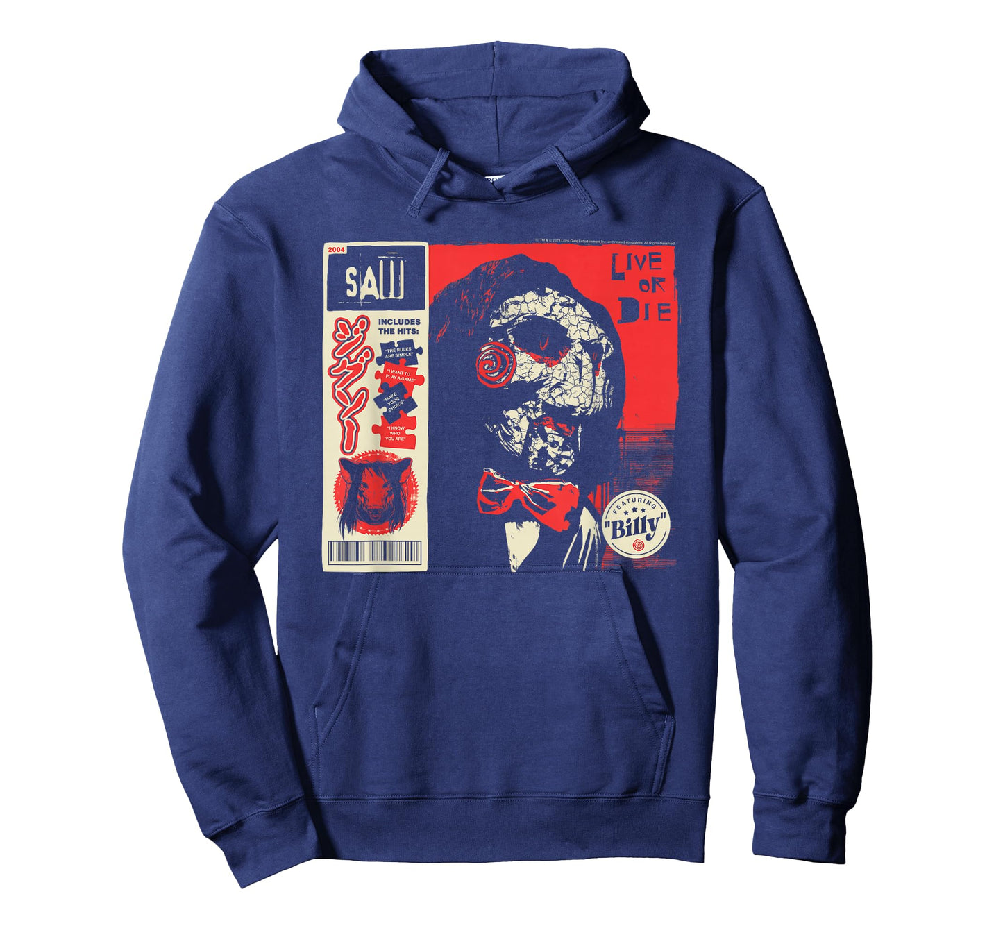 Saw Live or Die Kanji Collage Horror Movie T-Shirt