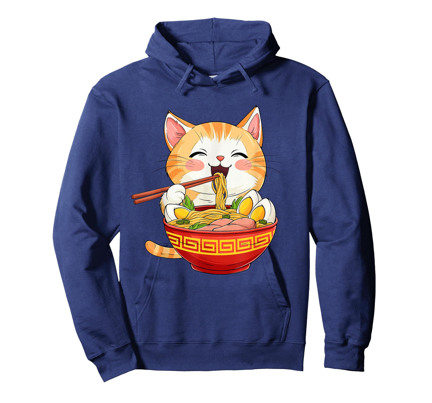 Japan Cat Eating Ramen Noodle – Kawaii Anime Style T-Shirt