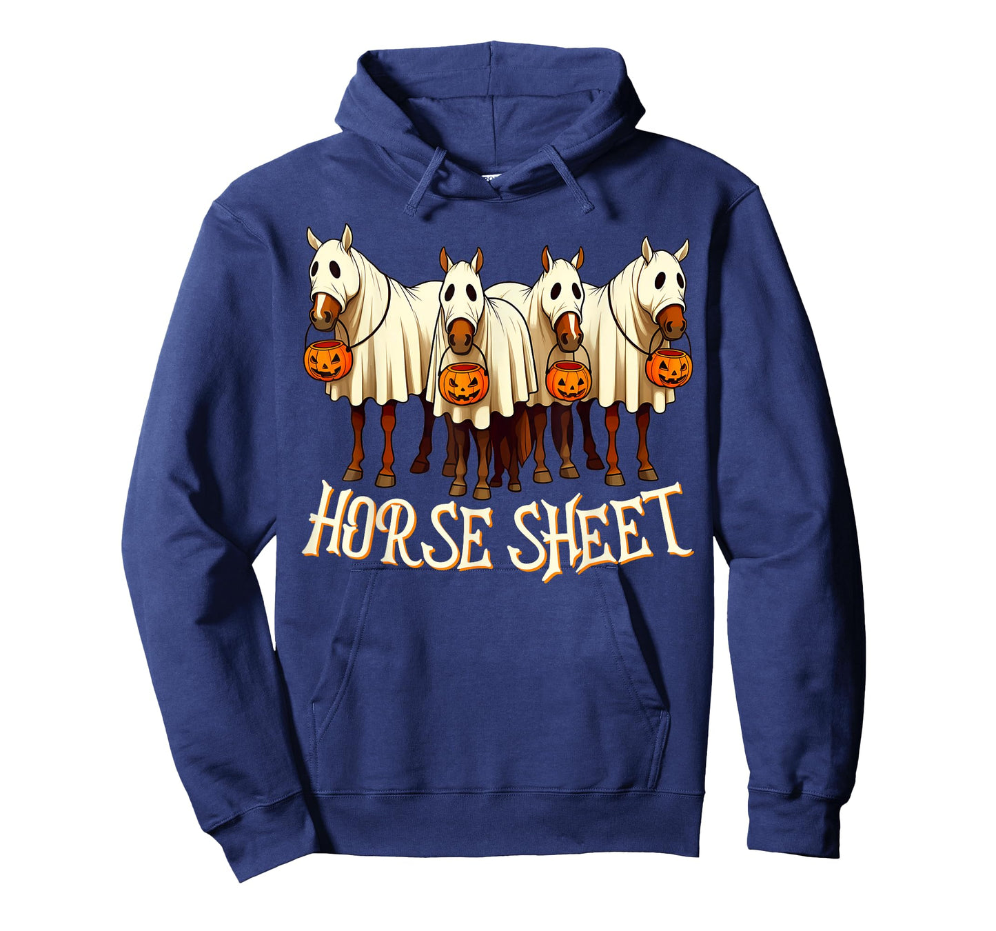 Cute Horse Sheet Ghost Horse Spooky Season Halloween Costume T-Shirt