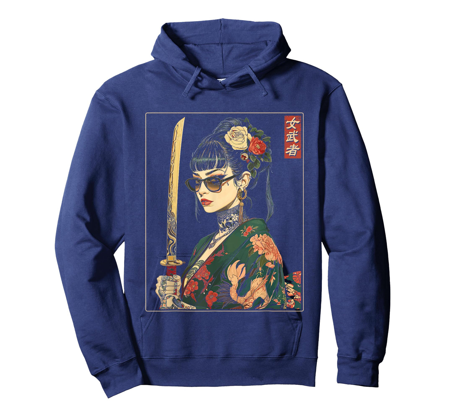 Japanese Gothic Samurai Art Woman With Katana Sword T-Shirt