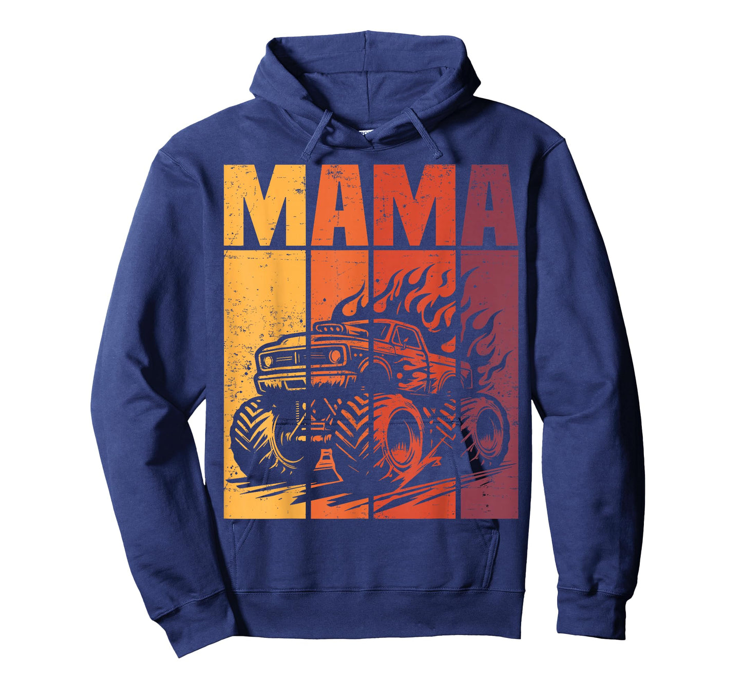 Retro Monster Truck Mama Matching Family Birthday Party T-Shirt