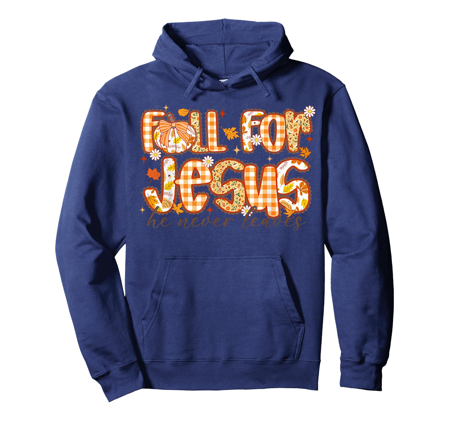 Fall for Jesus He Never Leaves Christian Tee T-Shirt