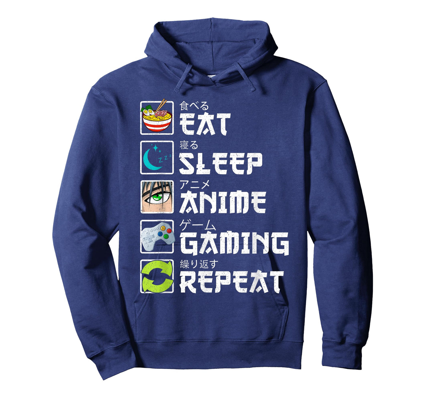 Eat Sleep Anime Gaming Repeat Kawaii Otaku Anime Manga T-Shirt