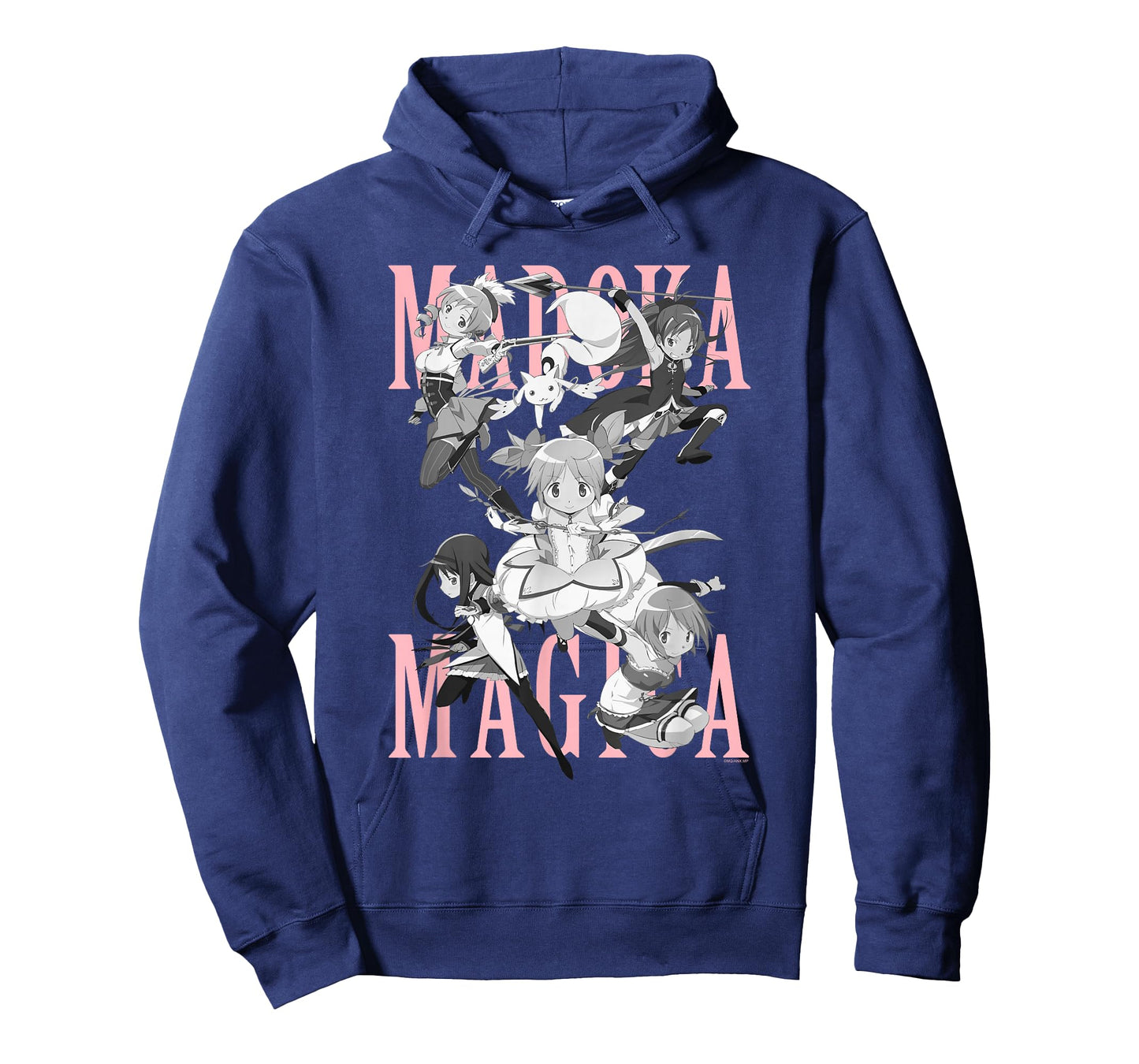 Madoka Magica Black and White Cast Action Pose Anime T-Shirt