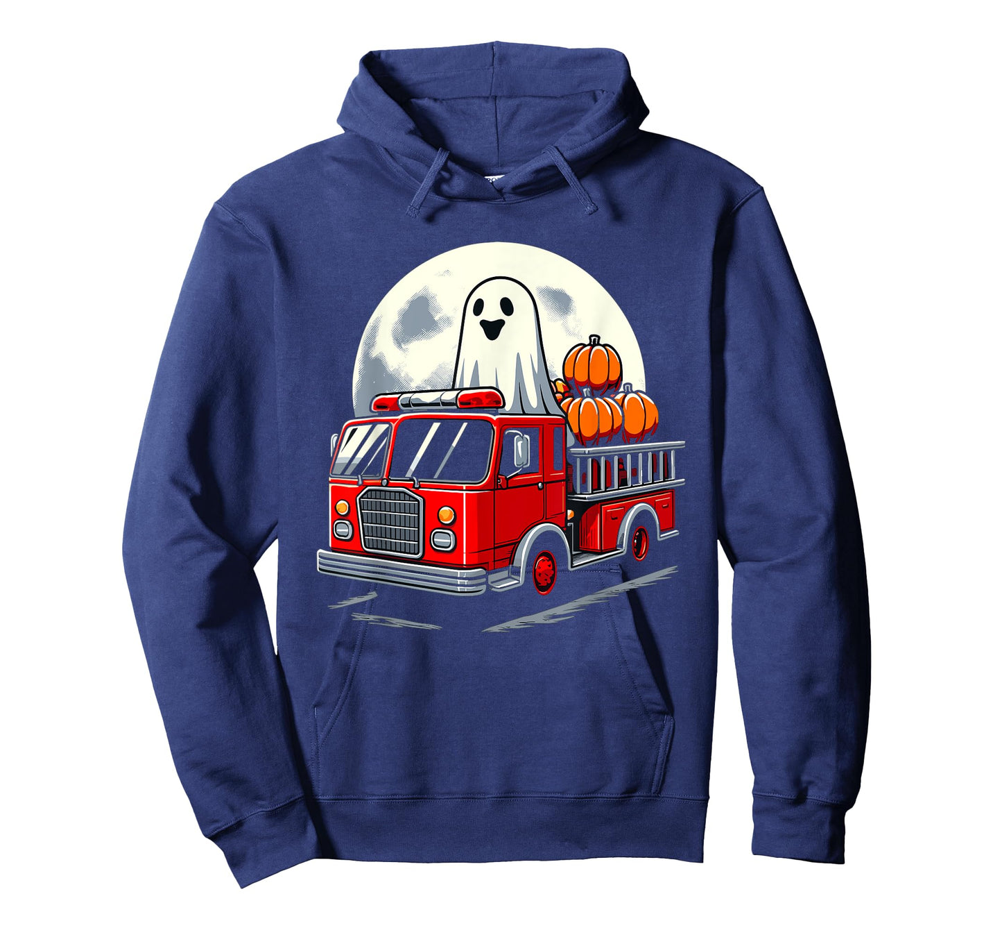 Halloween Ghost Firetruck Funny Pumpkins For Kids T-Shirt