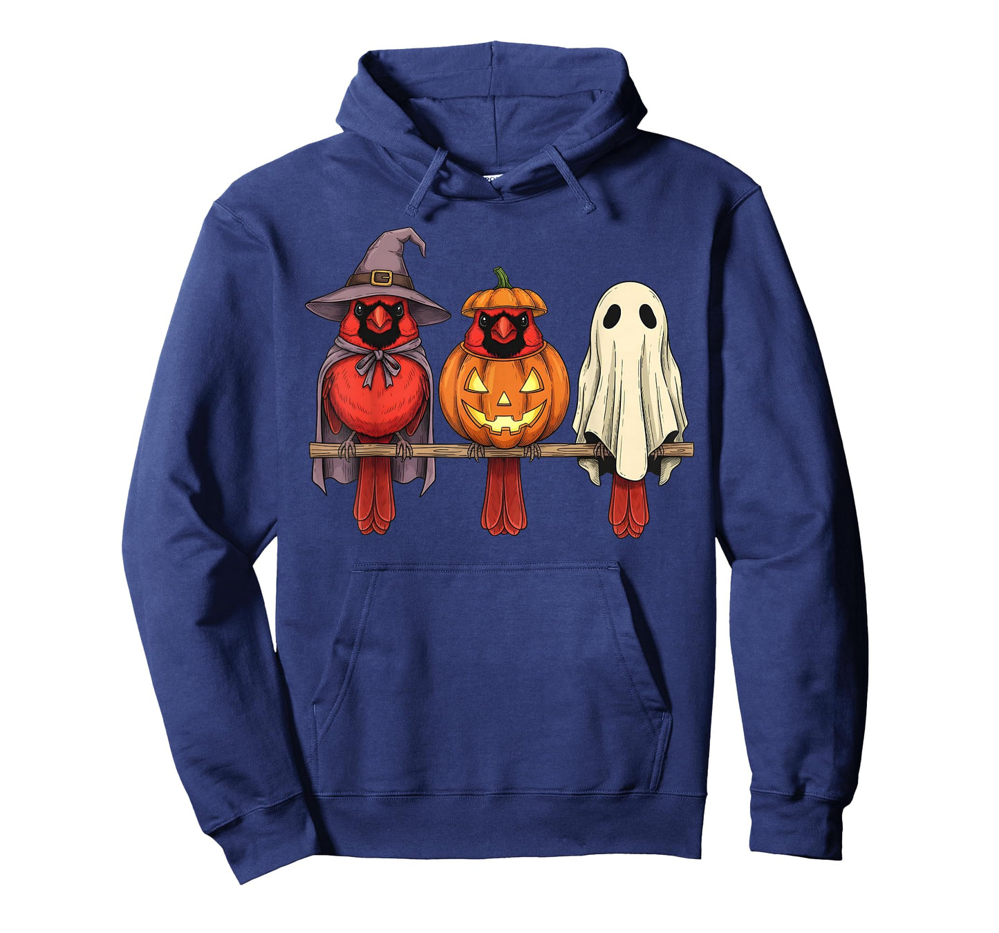Spooky Ghost Red Cardinal Bird Lover Pumpkin Halloween T-Shirt