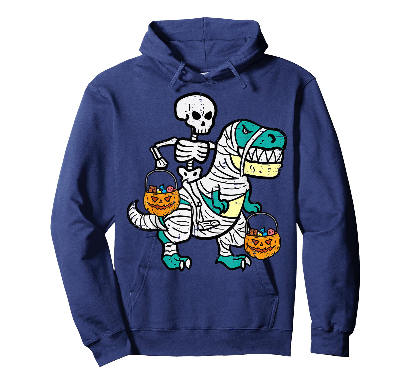 Skeleton Riding Trex Dino Toddler Boy Halloween Boys Kids T-Shirt