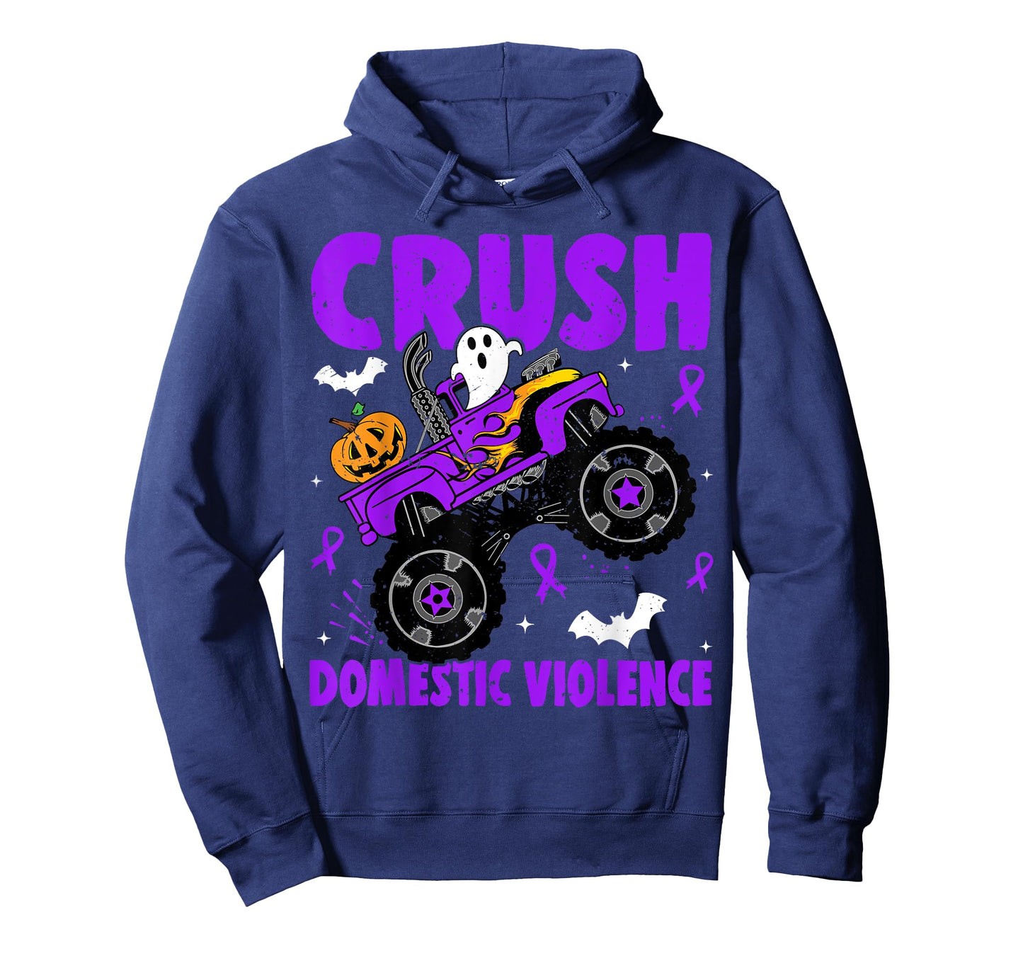Crush Domestic Violence Awareness Halloween Monster Truck T-Shirt